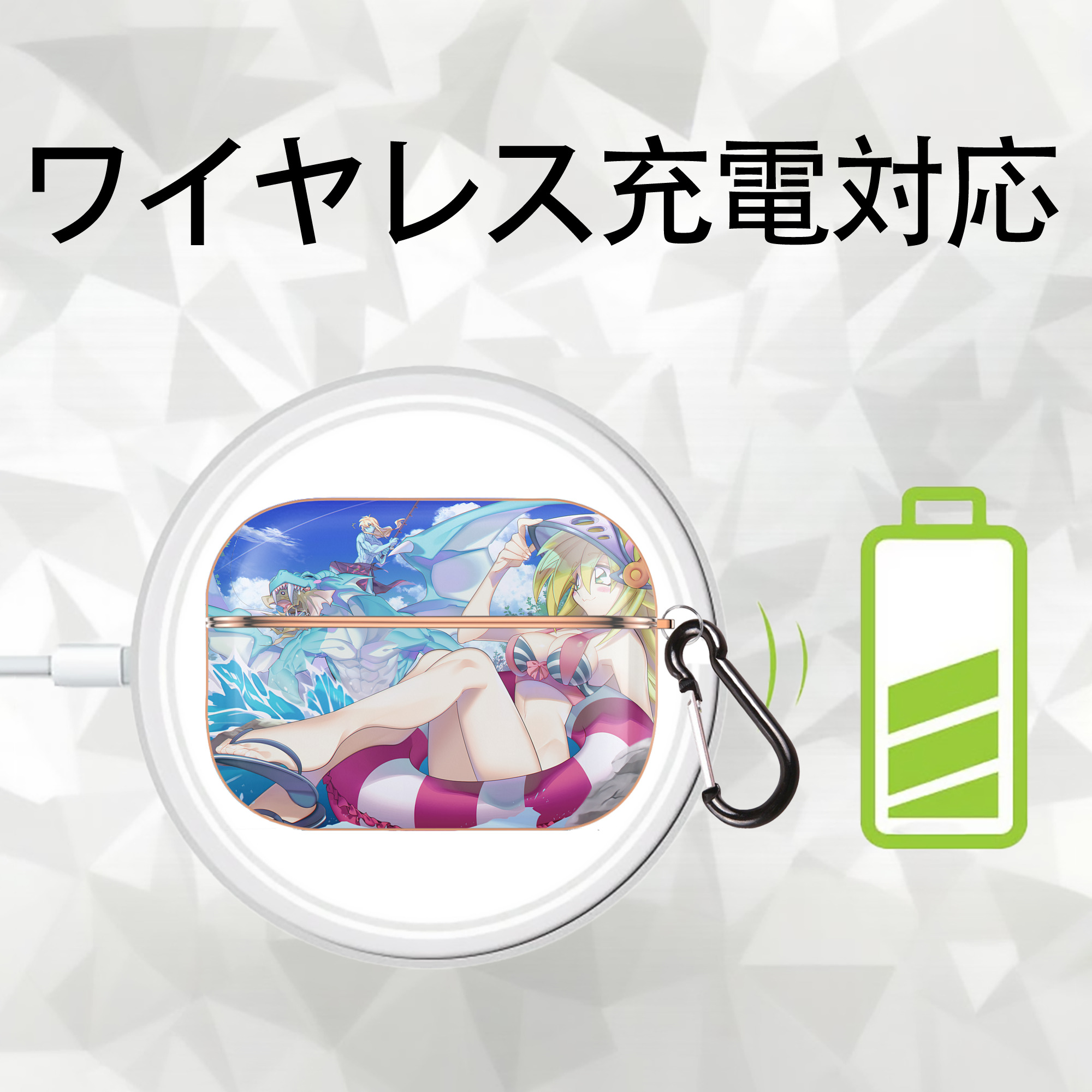 遊☆戯☆王 Yu-Gi-Oh! 【AirPods Pro用】ハードシェル保護ケース｜耐衝撃・防指紋・カラビナ付き商品仕様