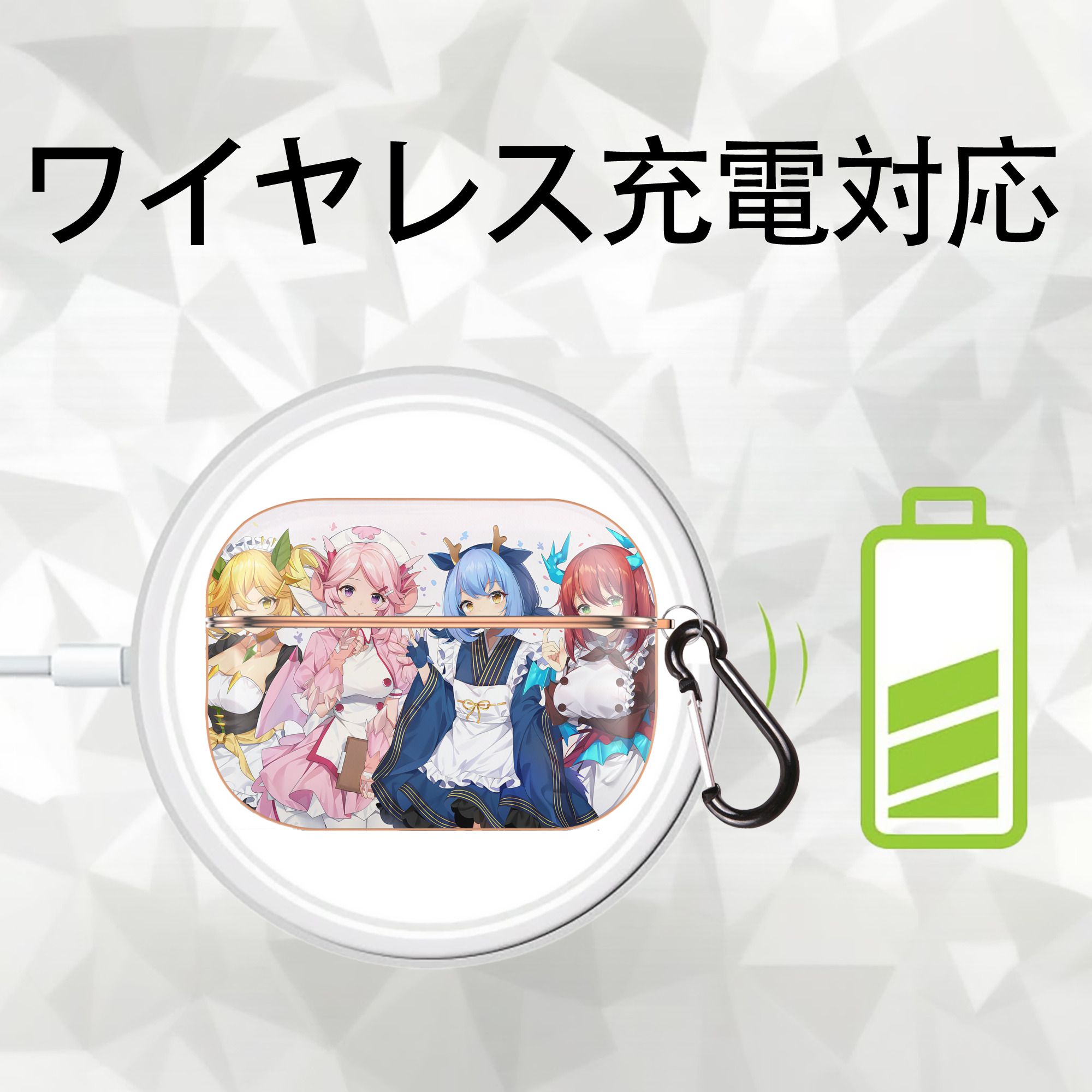 遊☆戯☆王 Yu-Gi-Oh! 【AirPods Pro用】ハードシェル保護ケース｜耐衝撃・防指紋・カラビナ付き商品仕様