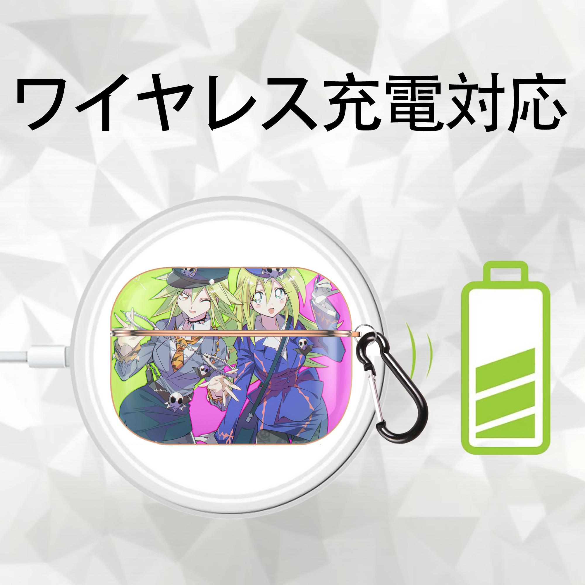 遊☆戯☆王 Yu-Gi-Oh! 【AirPods Pro用】ハードシェル保護ケース｜耐衝撃・防指紋・カラビナ付き商品仕様