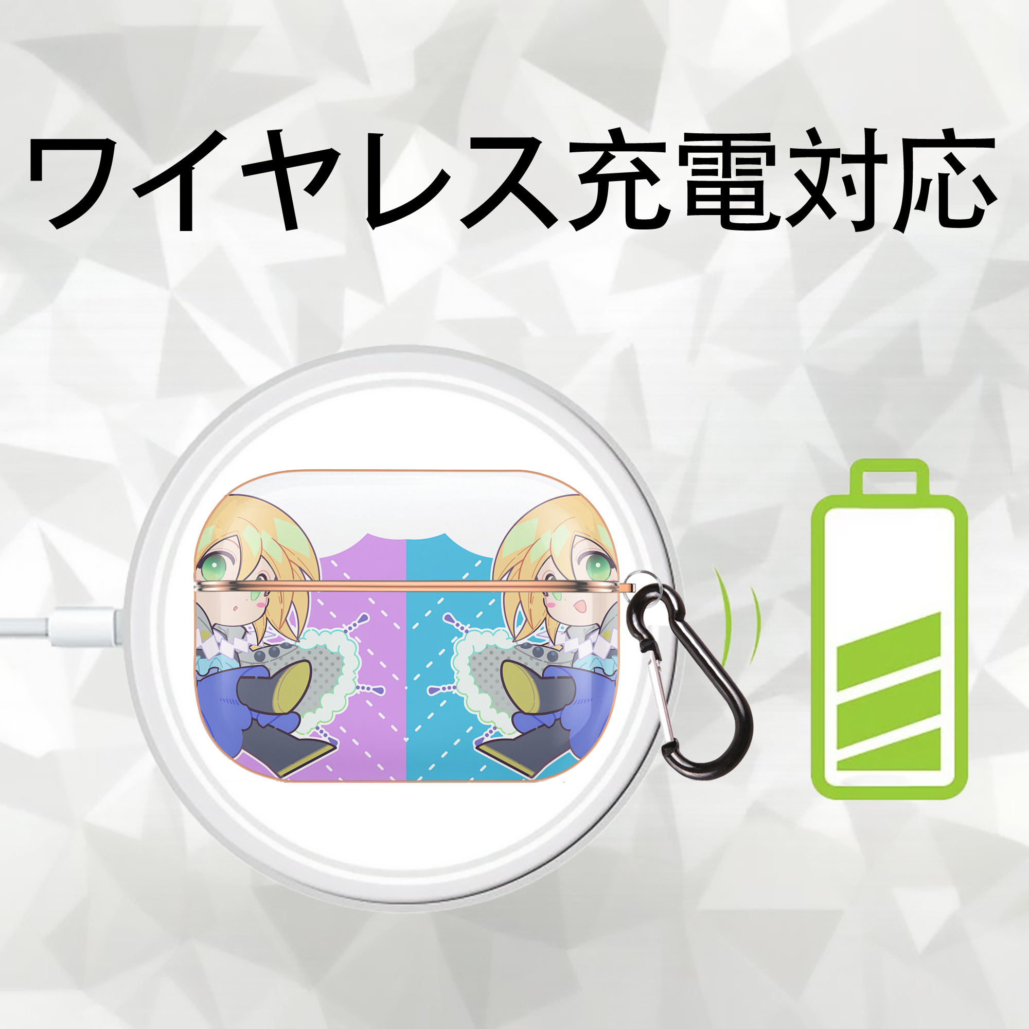 遊☆戯☆王 Yu-Gi-Oh! 【AirPods Pro用】ハードシェル保護ケース｜耐衝撃・防指紋・カラビナ付き商品仕様