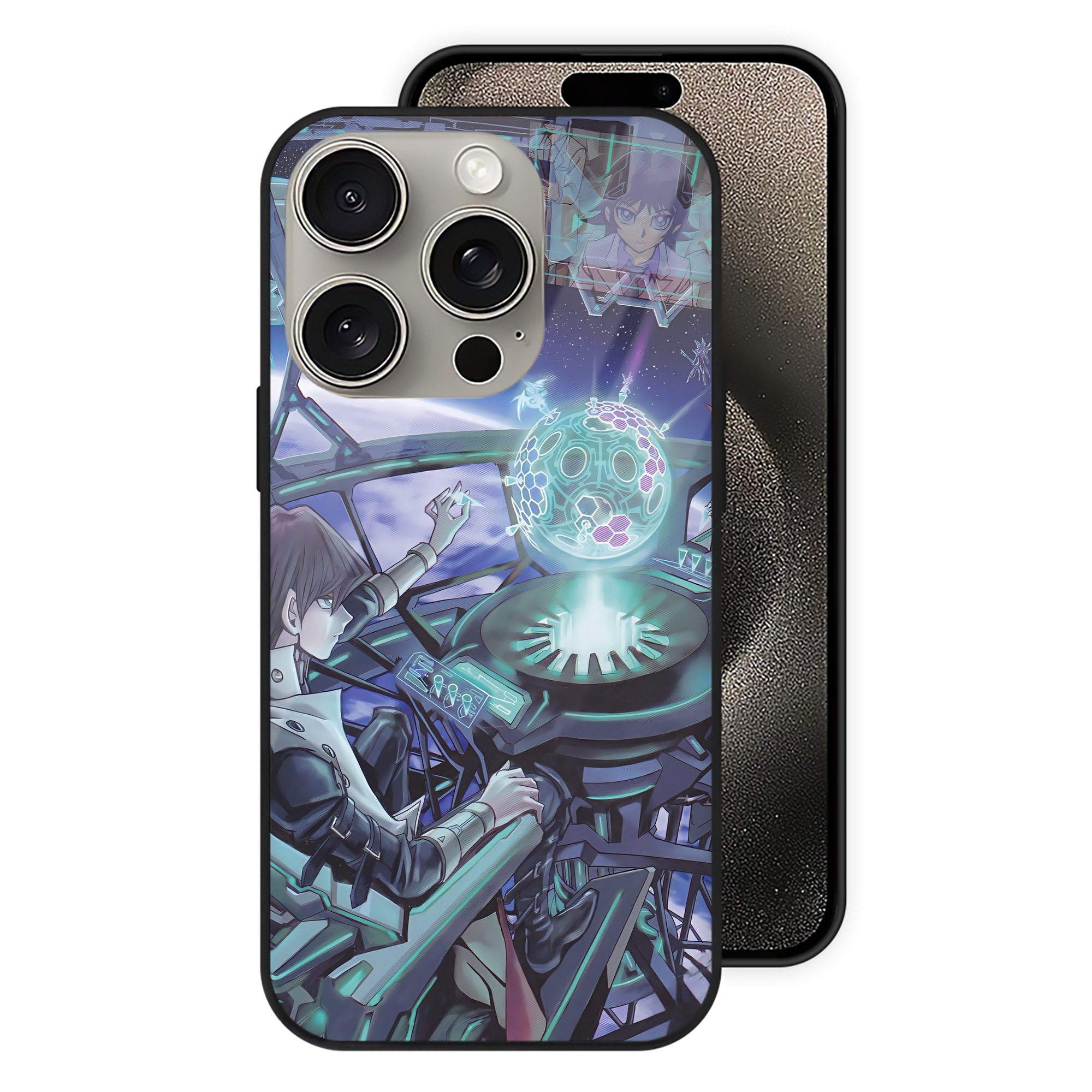 （画像用） 遊☆戯☆王 Yu-Gi-Oh! 【iPhone15Pro対応】スマホケース 耐衝撃＆黄変防止 背面ガラス