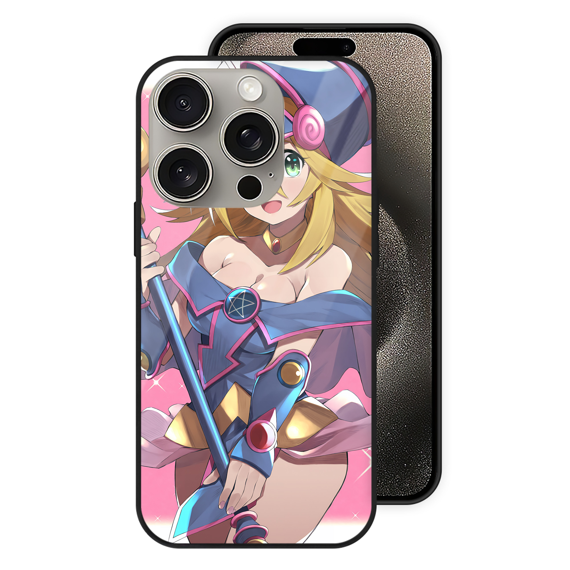 遊☆戯☆王 Yu-Gi-Oh! 【iPhone15Pro対応】スマホケース 耐衝撃＆黄変防止 背面ガラス
