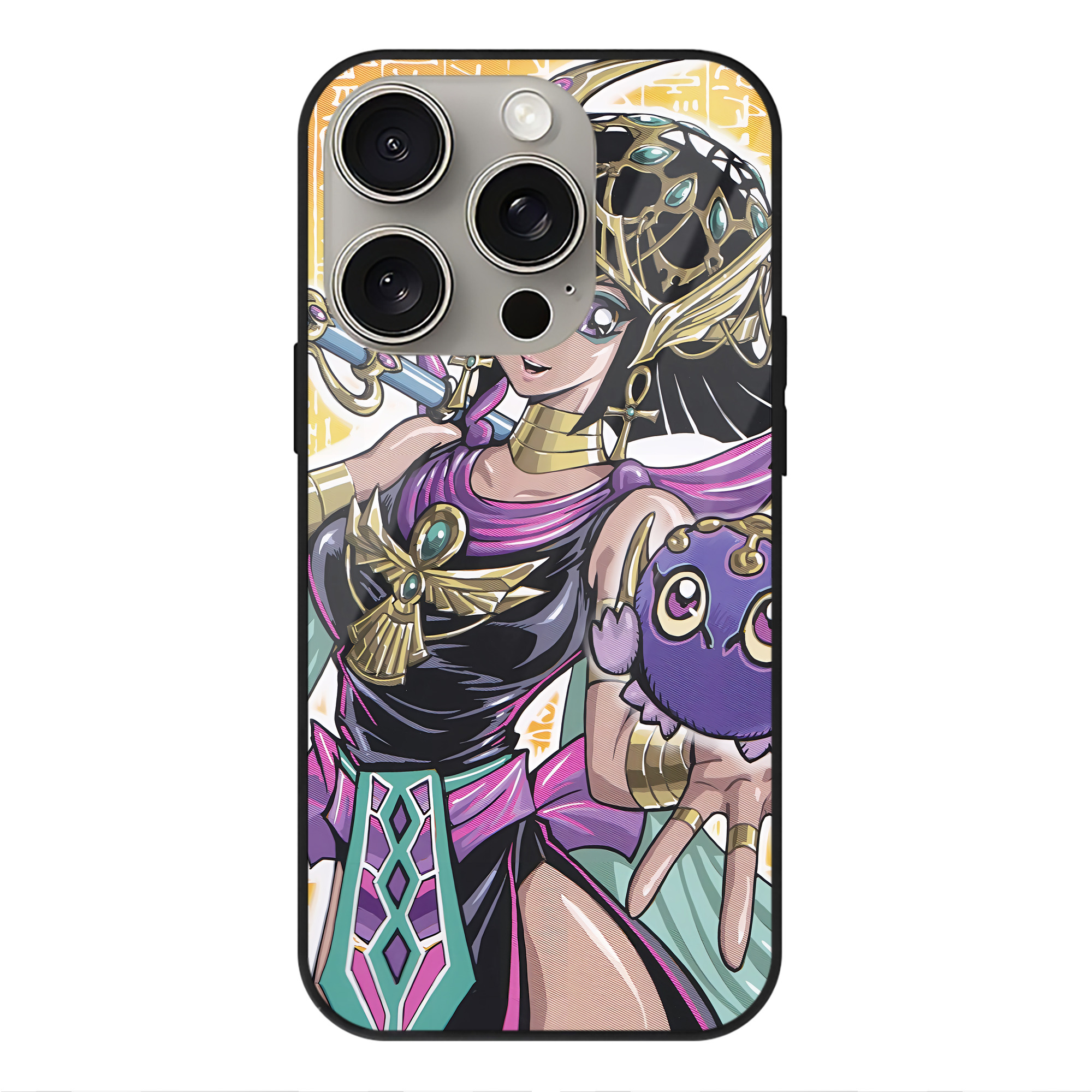 遊☆戯☆王 Yu-Gi-Oh! 【iPhone15Pro対応】スマホケース 耐衝撃＆黄変防止 背面ガラス