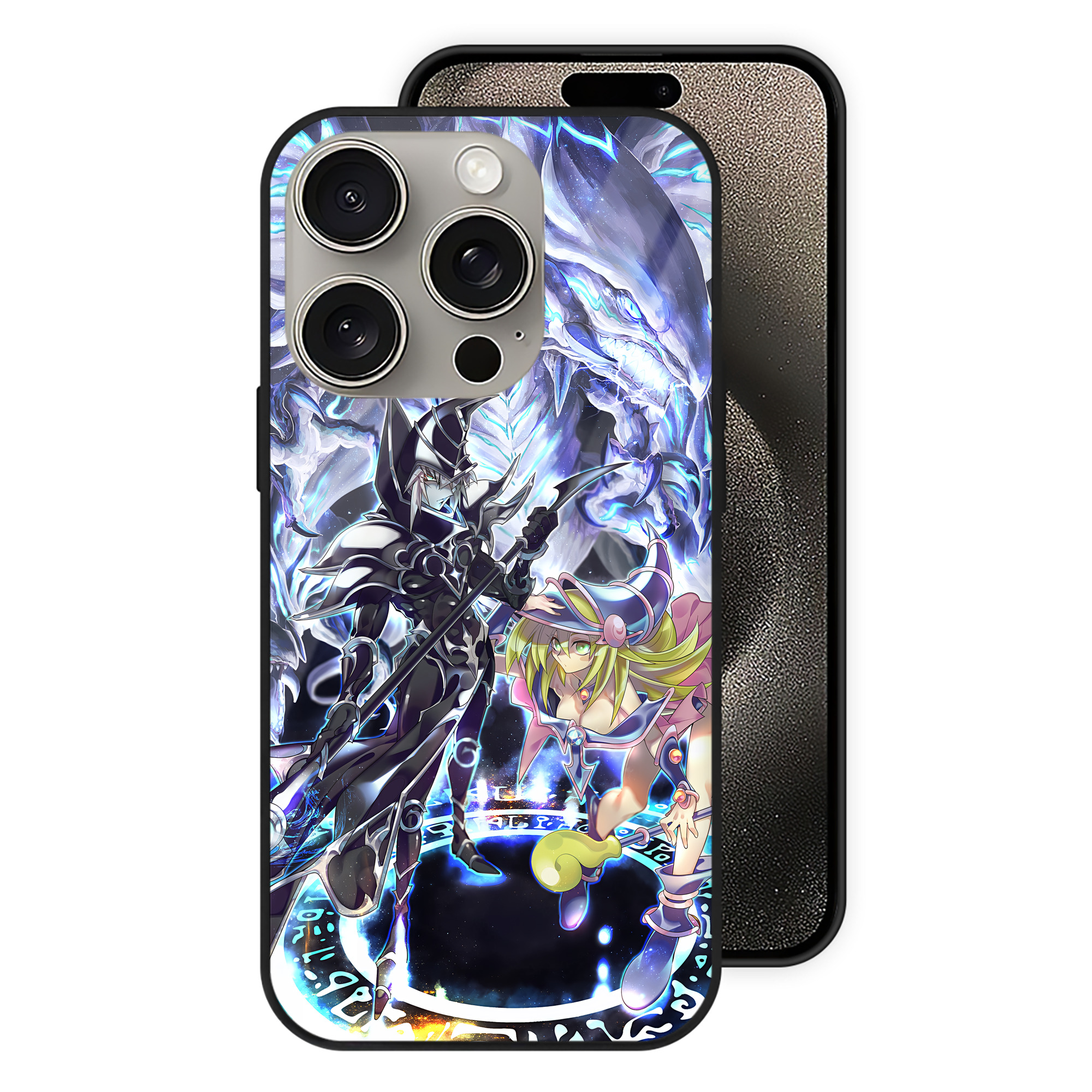 遊☆戯☆王 Yu-Gi-Oh! 【iPhone15Pro対応】スマホケース 耐衝撃＆黄変防止 背面ガラス