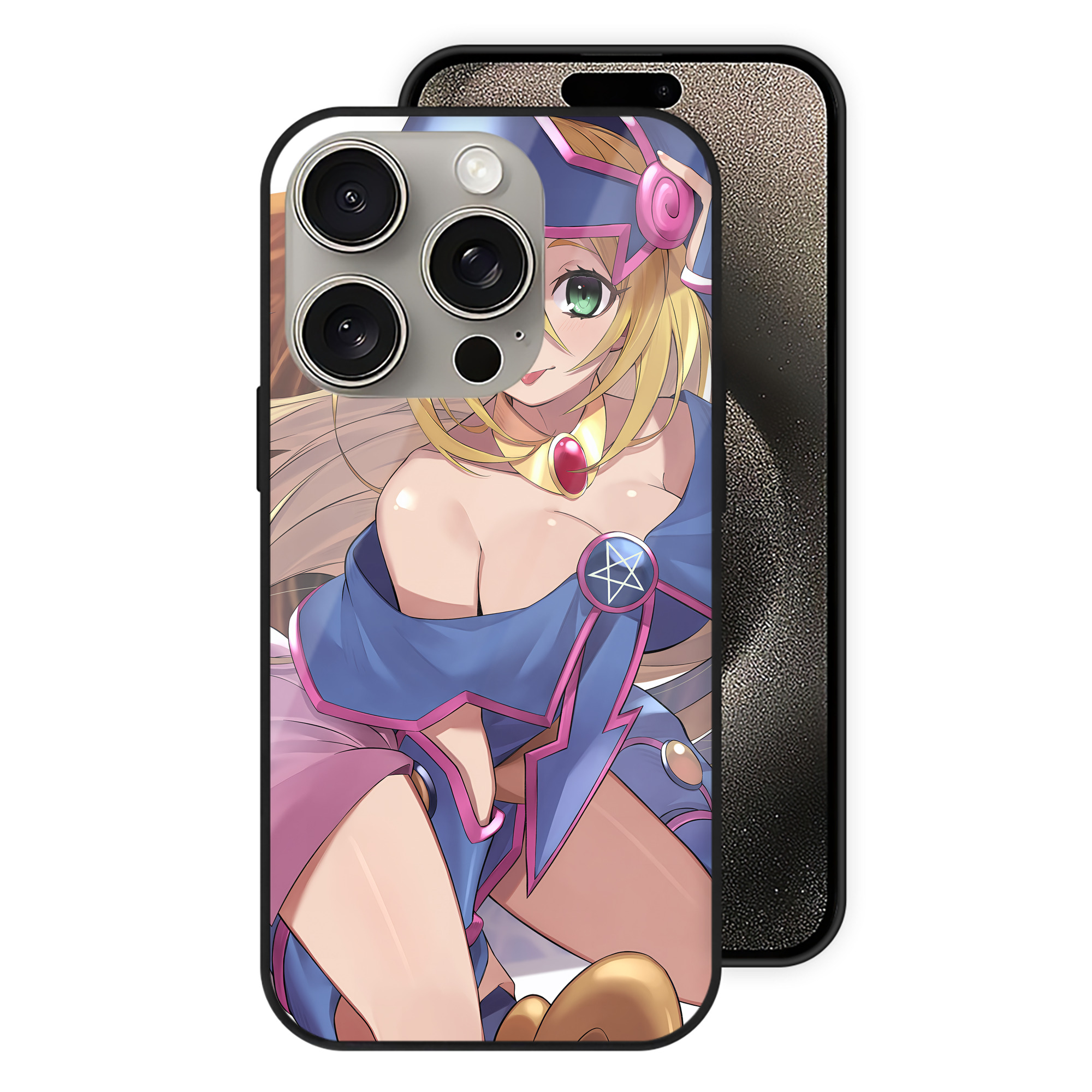 遊☆戯☆王 Yu-Gi-Oh! 【iPhone15Pro対応】スマホケース 耐衝撃＆黄変防止 背面ガラス