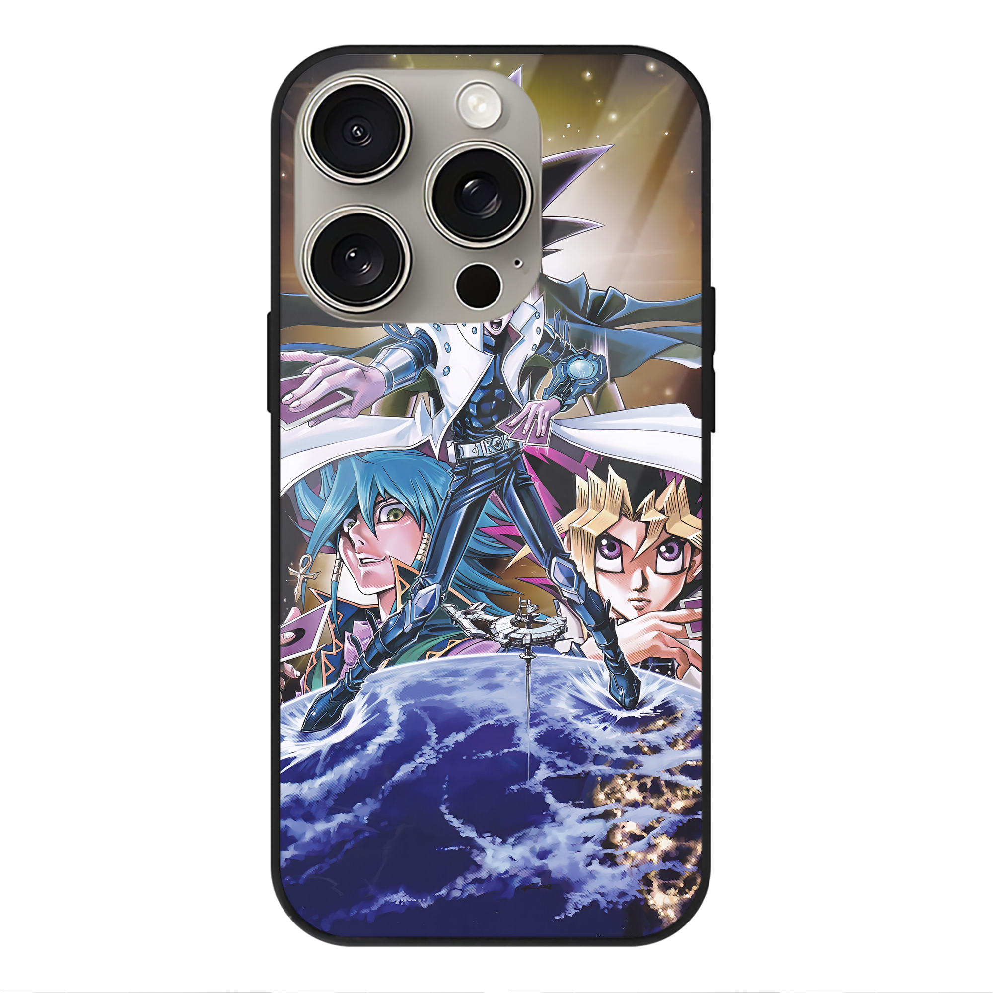 遊☆戯☆王 Yu-Gi-Oh! 【iPhone15Pro対応】スマホケース 耐衝撃＆黄変防止 背面ガラス