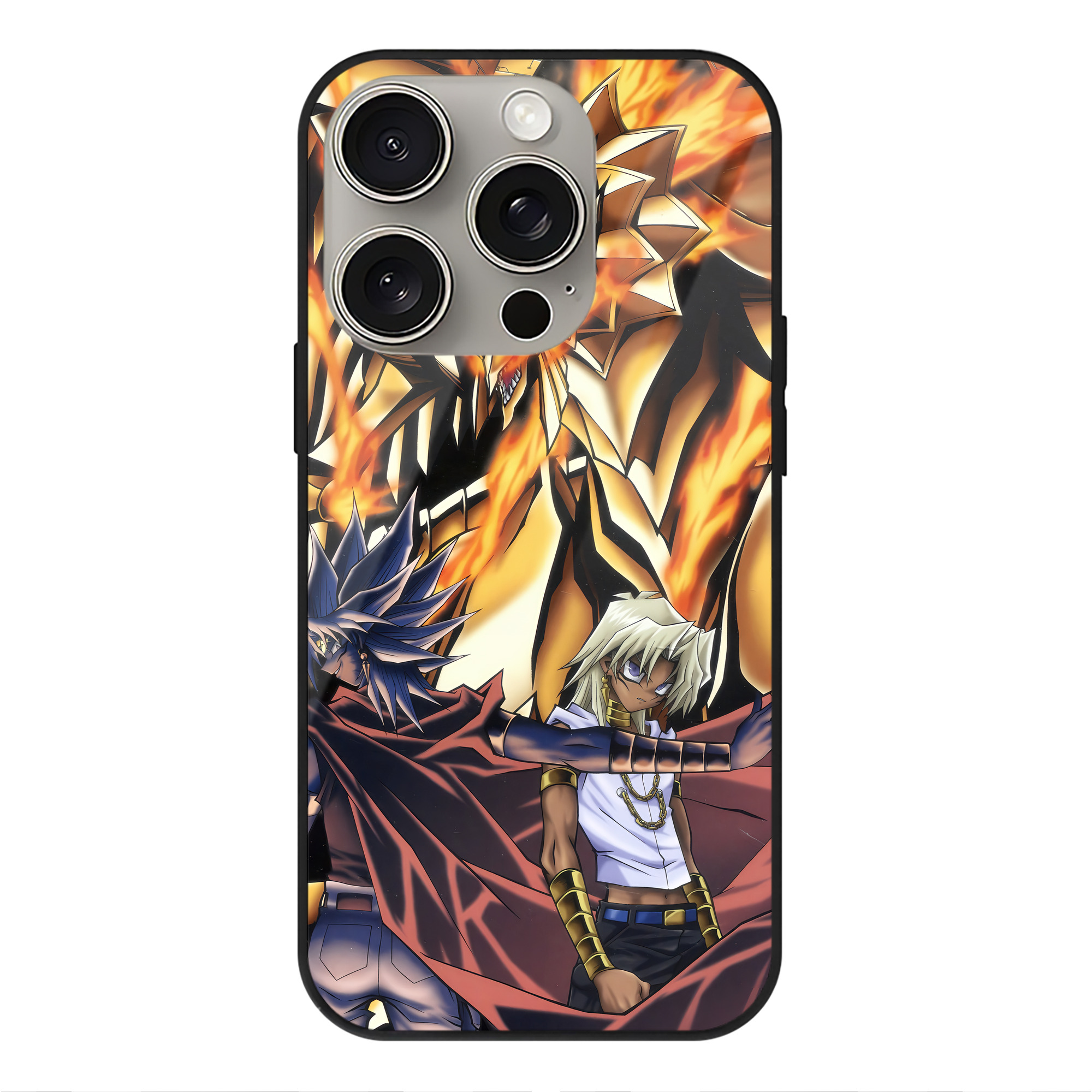遊☆戯☆王 Yu-Gi-Oh! 【iPhone15Pro対応】スマホケース 耐衝撃＆黄変防止 背面ガラス
