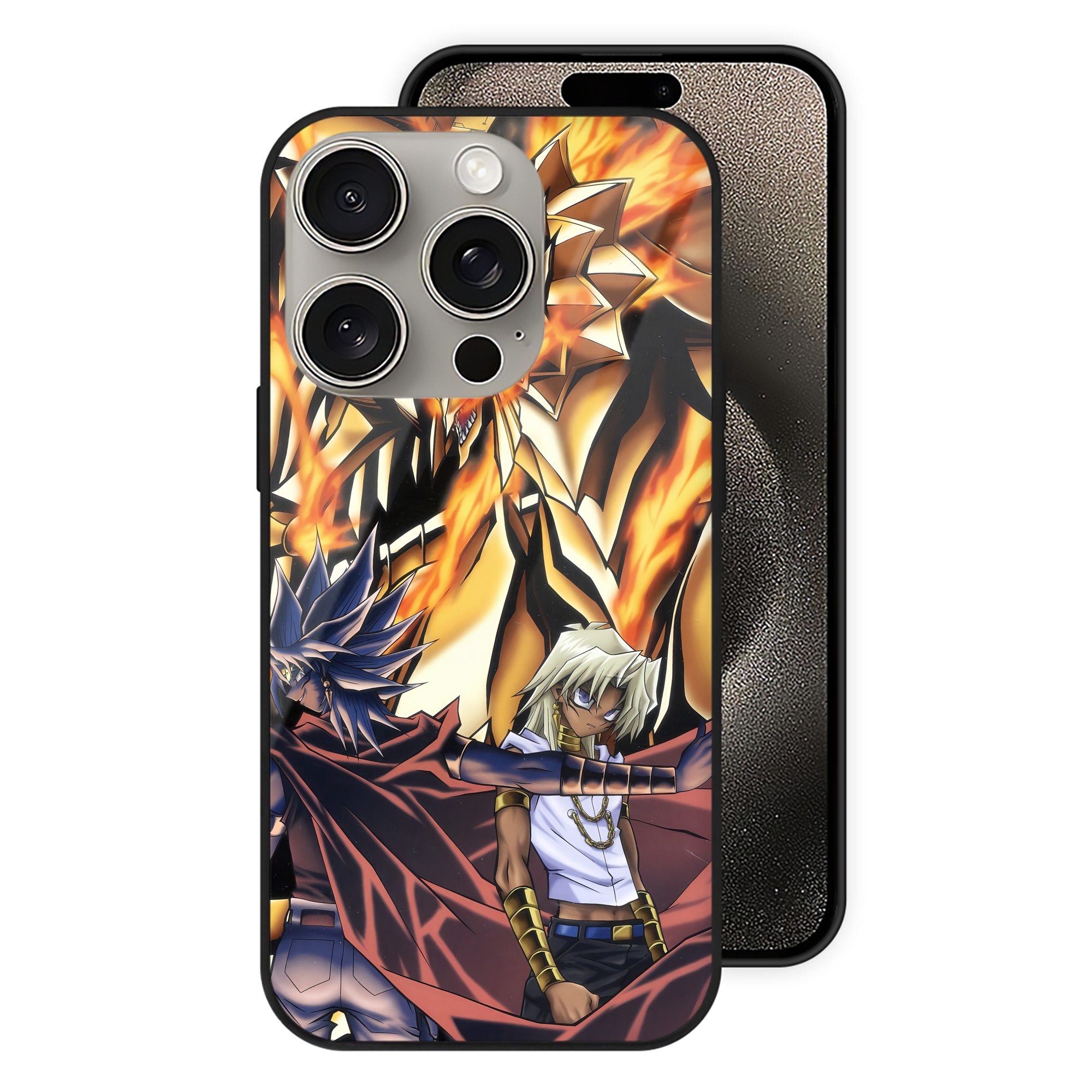 遊☆戯☆王 Yu-Gi-Oh! 【iPhone15Pro対応】スマホケース 耐衝撃＆黄変防止 背面ガラス