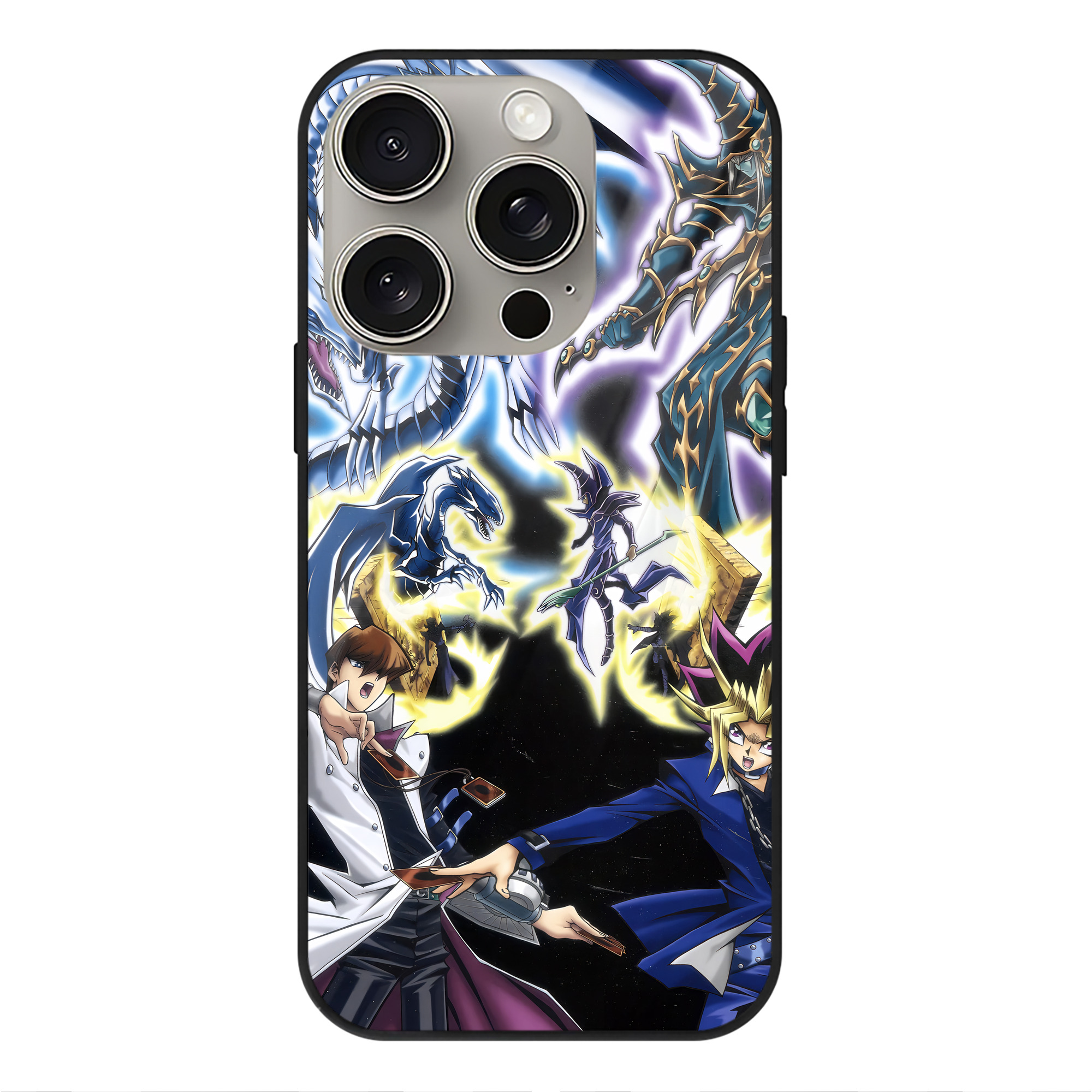 遊☆戯☆王 Yu-Gi-Oh! 【iPhone15Pro対応】スマホケース 耐衝撃＆黄変防止 背面ガラス