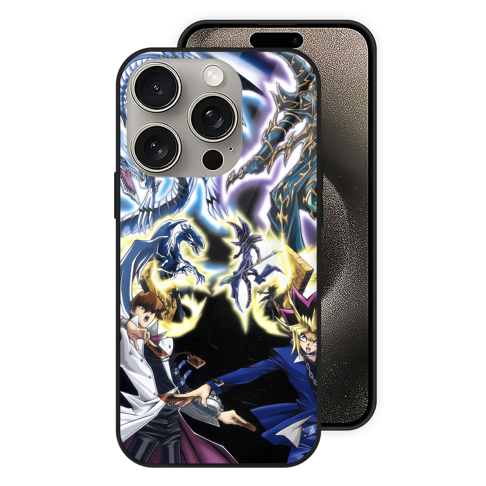 遊☆戯☆王 Yu-Gi-Oh! 【iPhone15Pro対応】スマホケース 耐衝撃＆黄変防止 背面ガラス