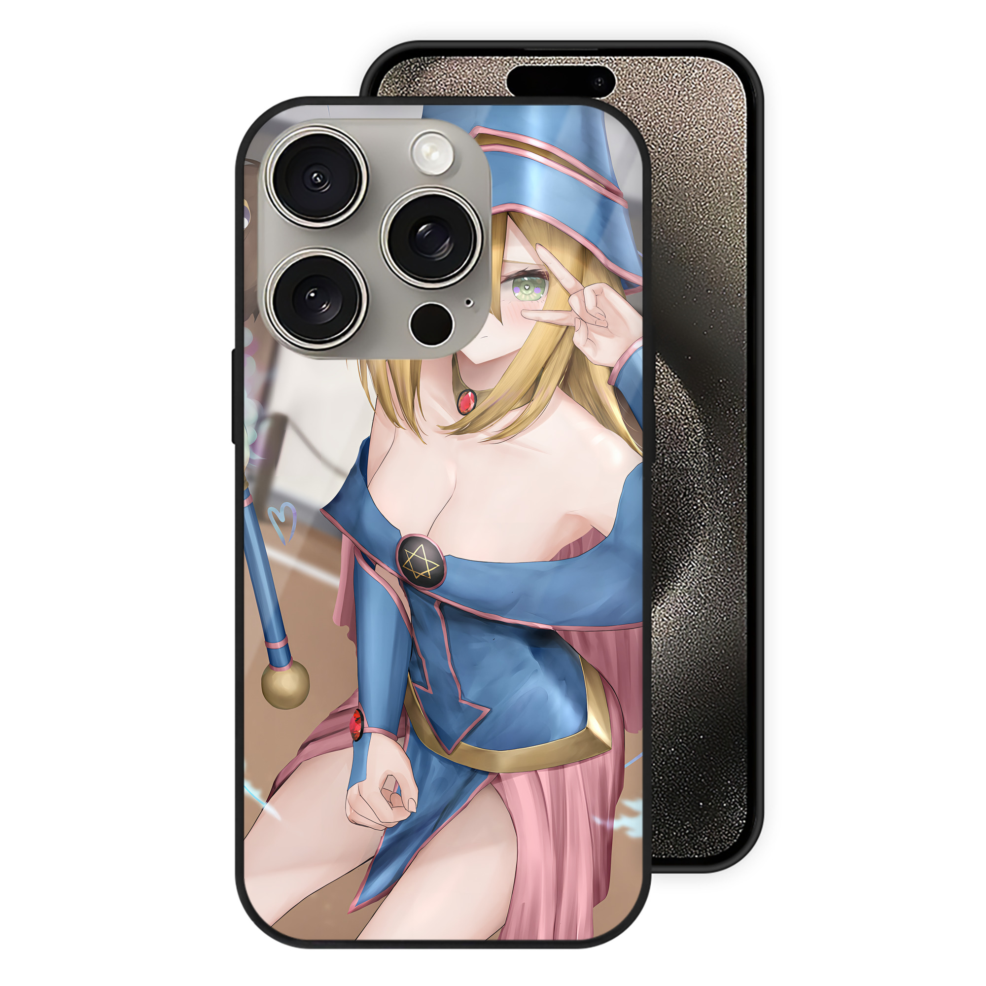 遊☆戯☆王 Yu-Gi-Oh! 【iPhone15Pro対応】スマホケース 耐衝撃＆黄変防止 背面ガラス