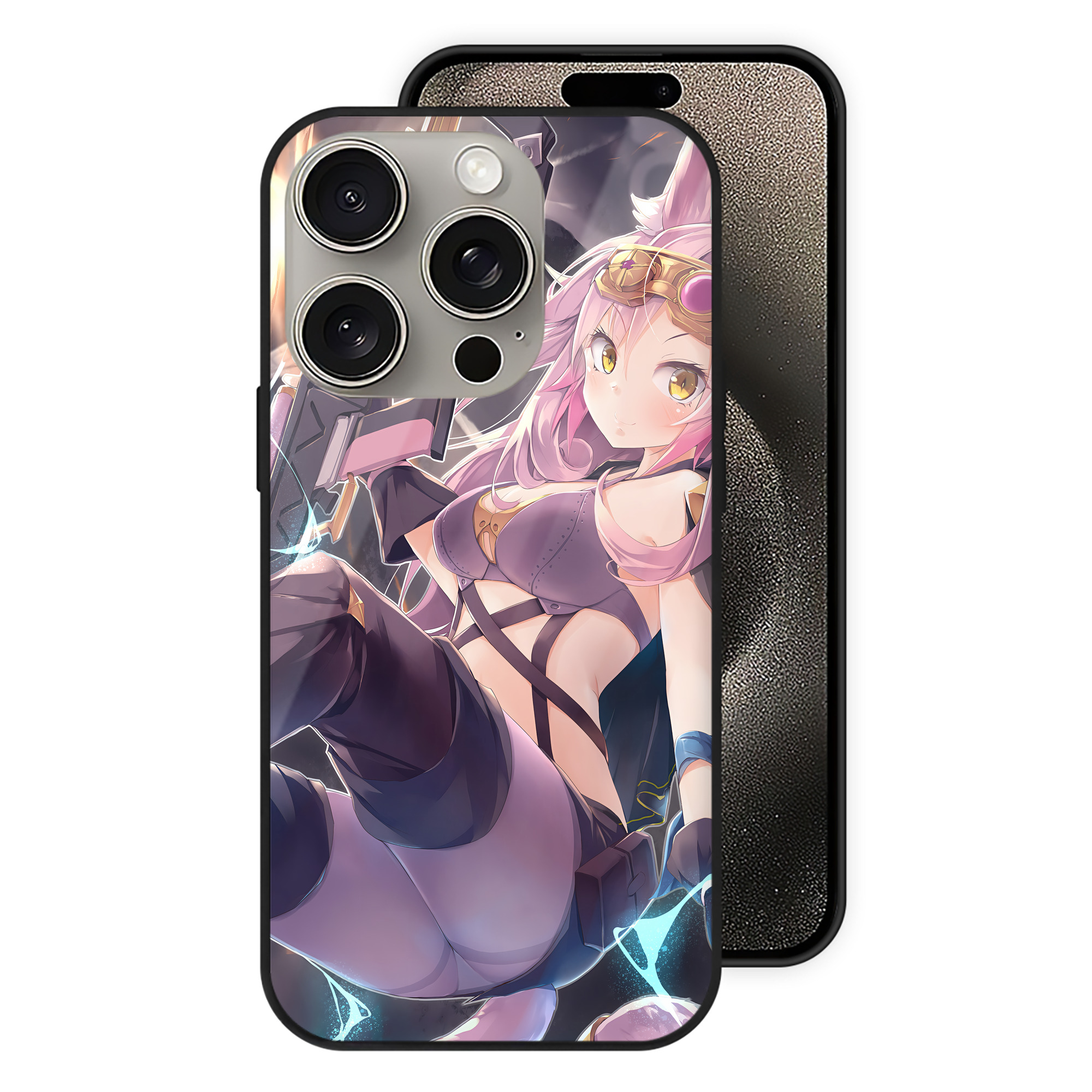 遊☆戯☆王 Yu-Gi-Oh! 【iPhone15Pro対応】スマホケース 耐衝撃＆黄変防止 背面ガラス