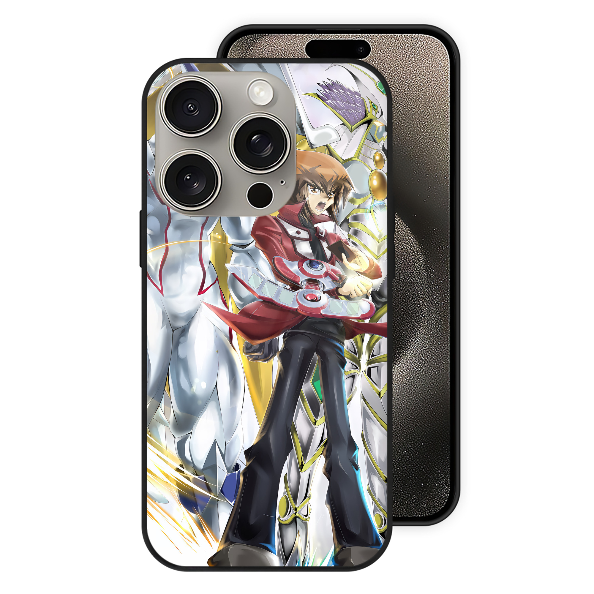 遊☆戯☆王 Yu-Gi-Oh! 【iPhone15Pro対応】スマホケース 耐衝撃＆黄変防止 背面ガラス