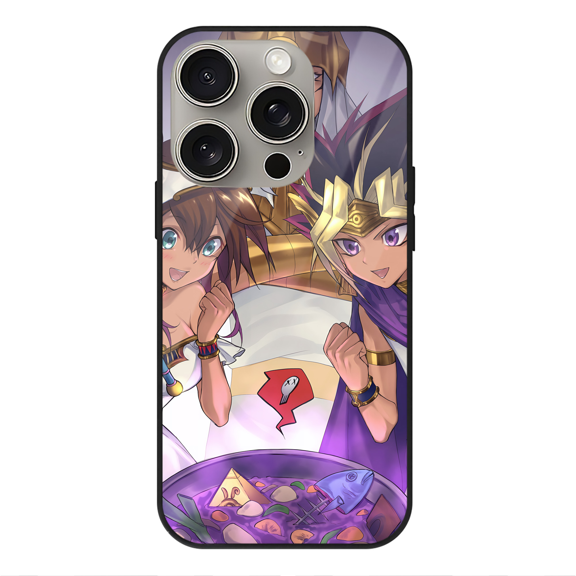 遊☆戯☆王 Yu-Gi-Oh! 【iPhone15Pro対応】スマホケース 耐衝撃＆黄変防止 背面ガラス
