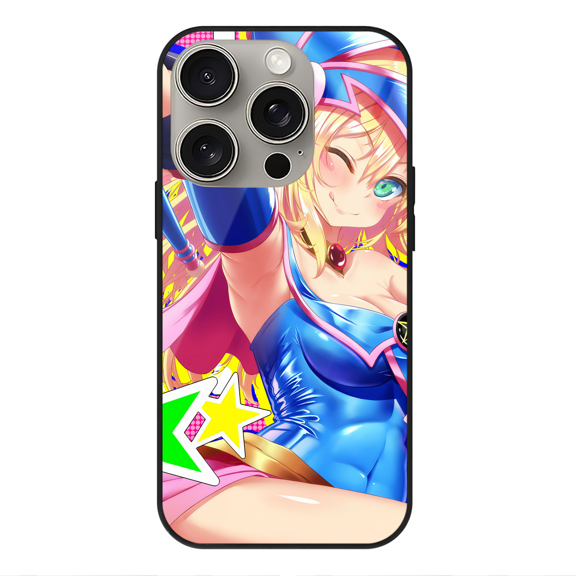 （画像用） 遊☆戯☆王 Yu-Gi-Oh! 【iPhone15Pro対応】スマホケース 耐衝撃＆黄変防止 背面ガラス
