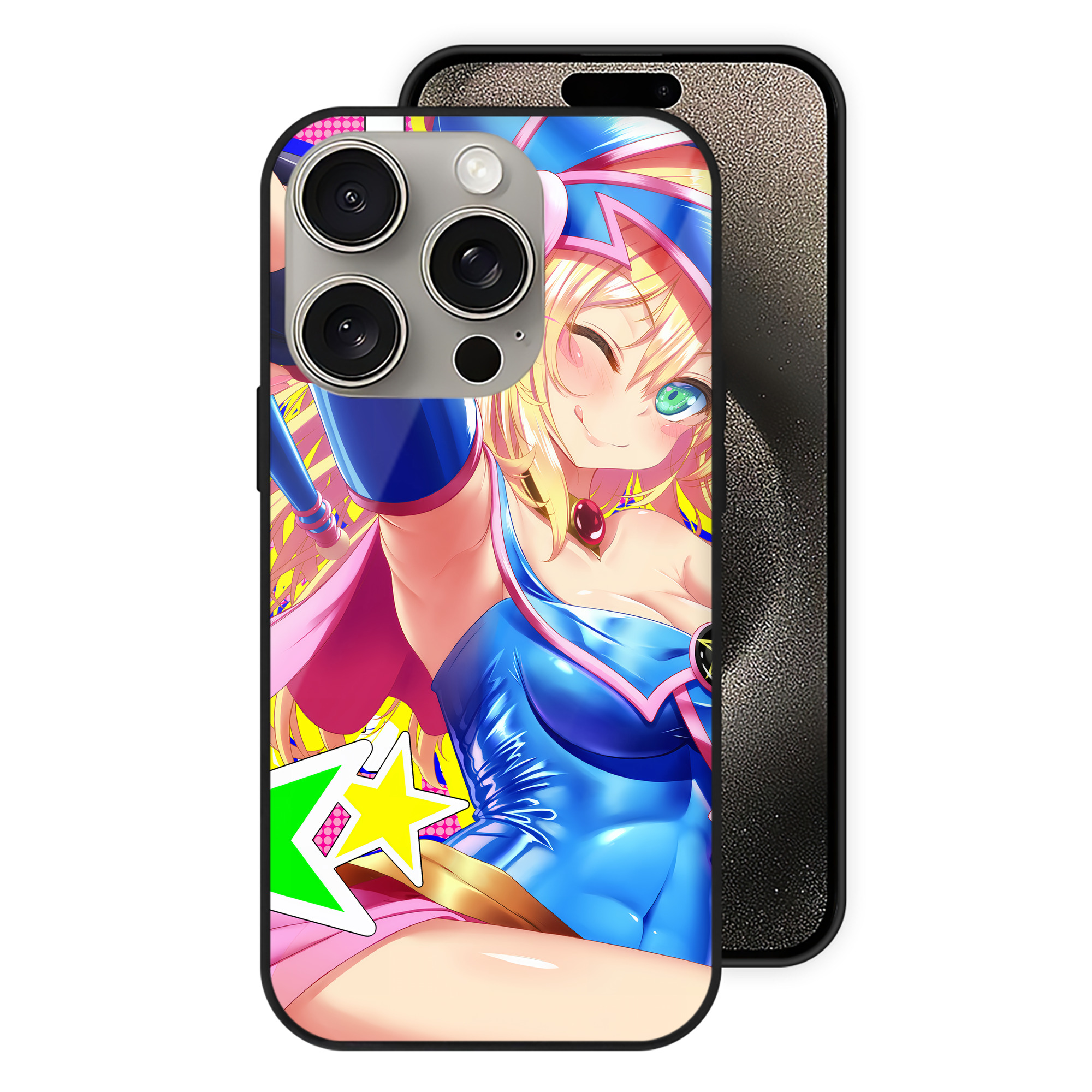 （画像用） 遊☆戯☆王 Yu-Gi-Oh! 【iPhone15Pro対応】スマホケース 耐衝撃＆黄変防止 背面ガラス