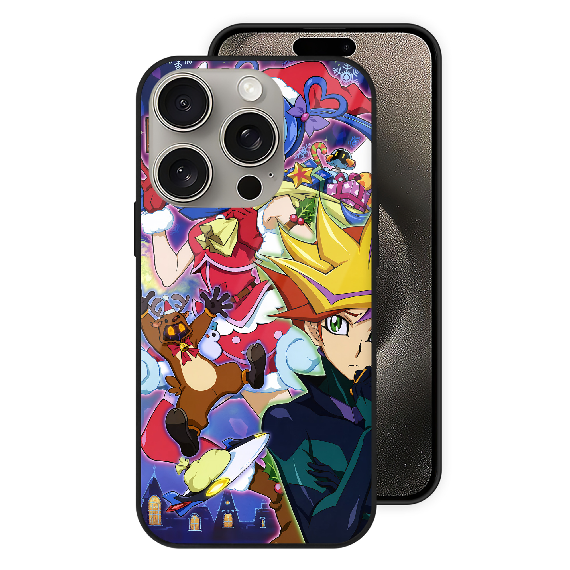 遊☆戯☆王 Yu-Gi-Oh! 【iPhone15Pro対応】スマホケース 耐衝撃＆黄変防止 背面ガラス