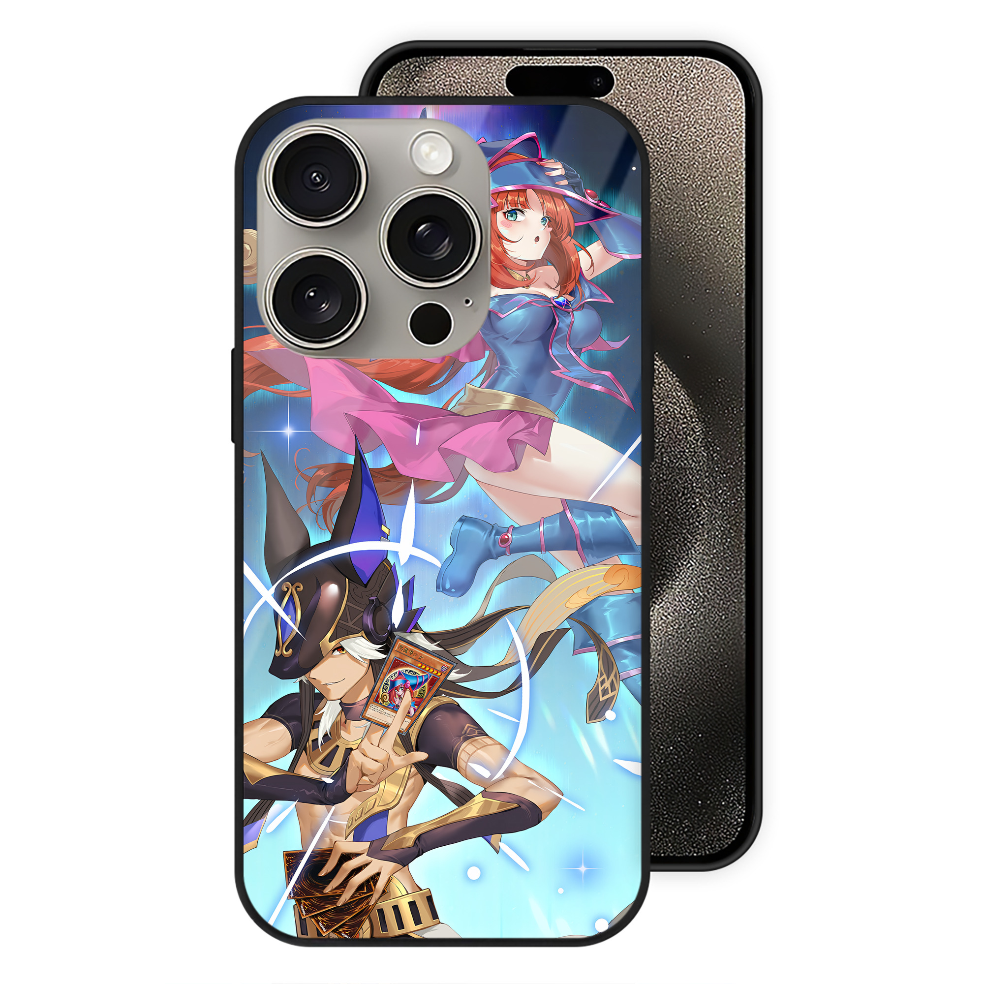 （画像用） 遊☆戯☆王 Yu-Gi-Oh! 【iPhone15Pro対応】スマホケース 耐衝撃＆黄変防止 背面ガラス
