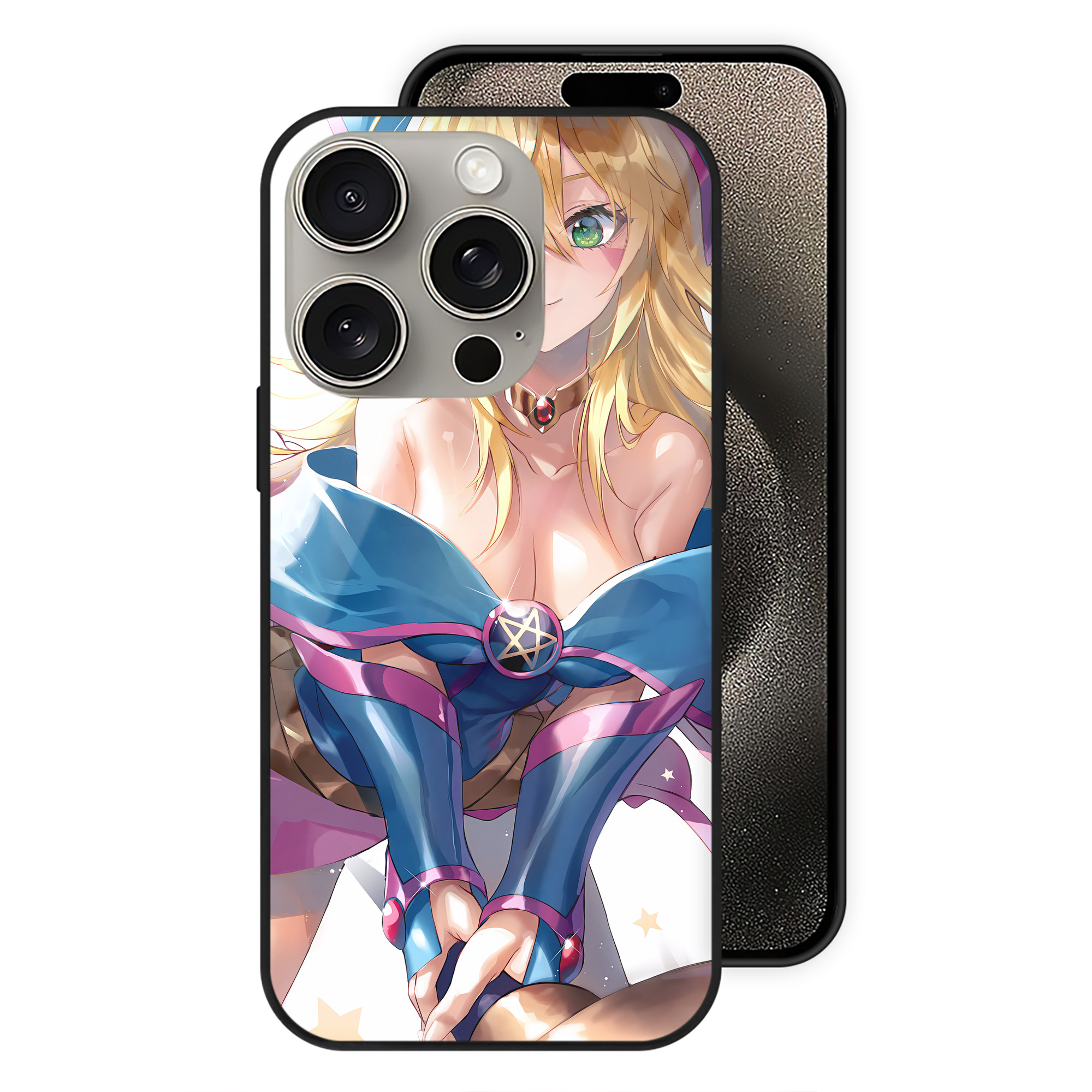 遊☆戯☆王 Yu-Gi-Oh! 【iPhone15Pro対応】スマホケース 耐衝撃＆黄変防止 背面ガラス