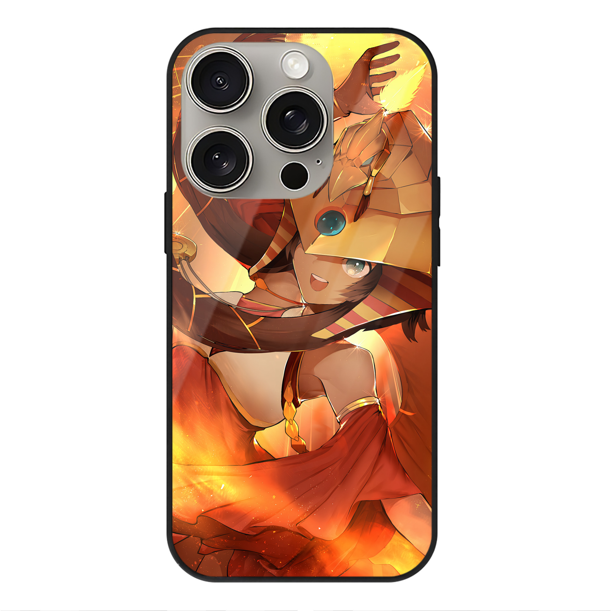 （画像用） 遊☆戯☆王 Yu-Gi-Oh! 【iPhone15Pro対応】スマホケース 耐衝撃＆黄変防止 背面ガラス