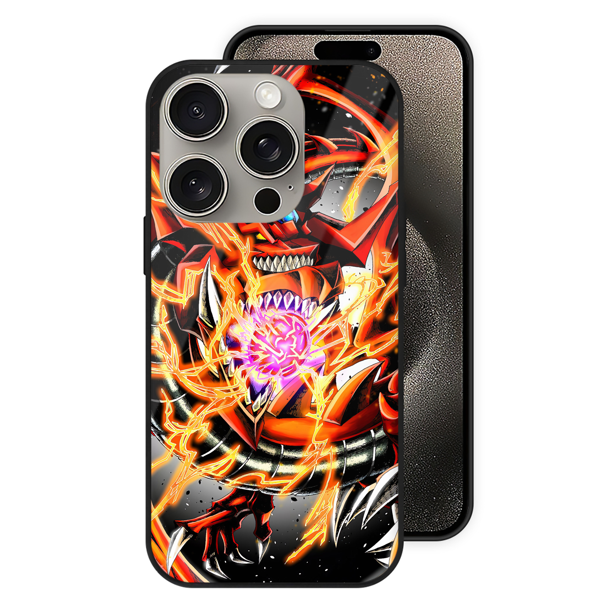 遊☆戯☆王 Yu-Gi-Oh! 【iPhone15Pro対応】スマホケース 耐衝撃＆黄変防止 背面ガラス