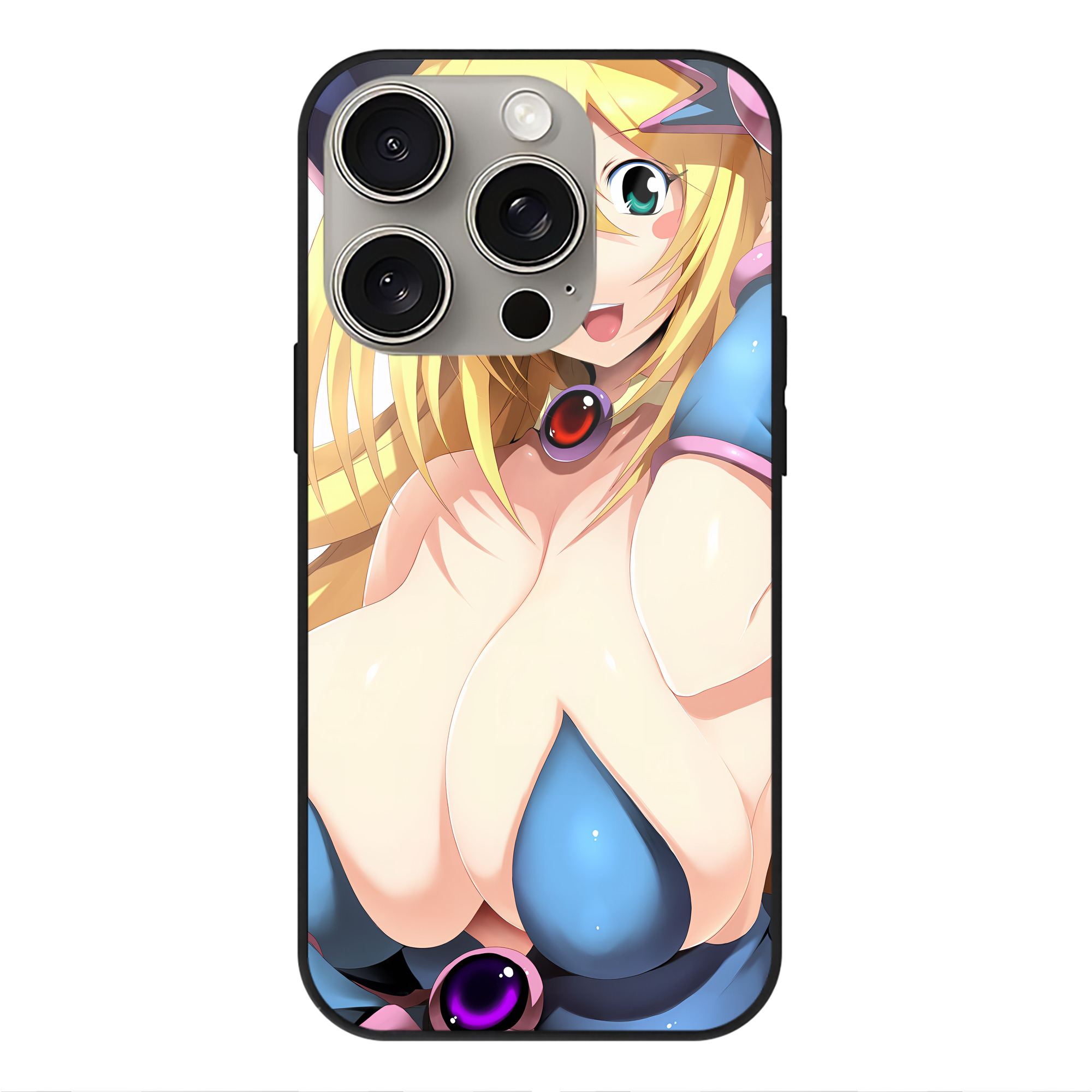 （画像用） 遊☆戯☆王 Yu-Gi-Oh! 【iPhone15Pro対応】スマホケース 耐衝撃＆黄変防止 背面ガラス