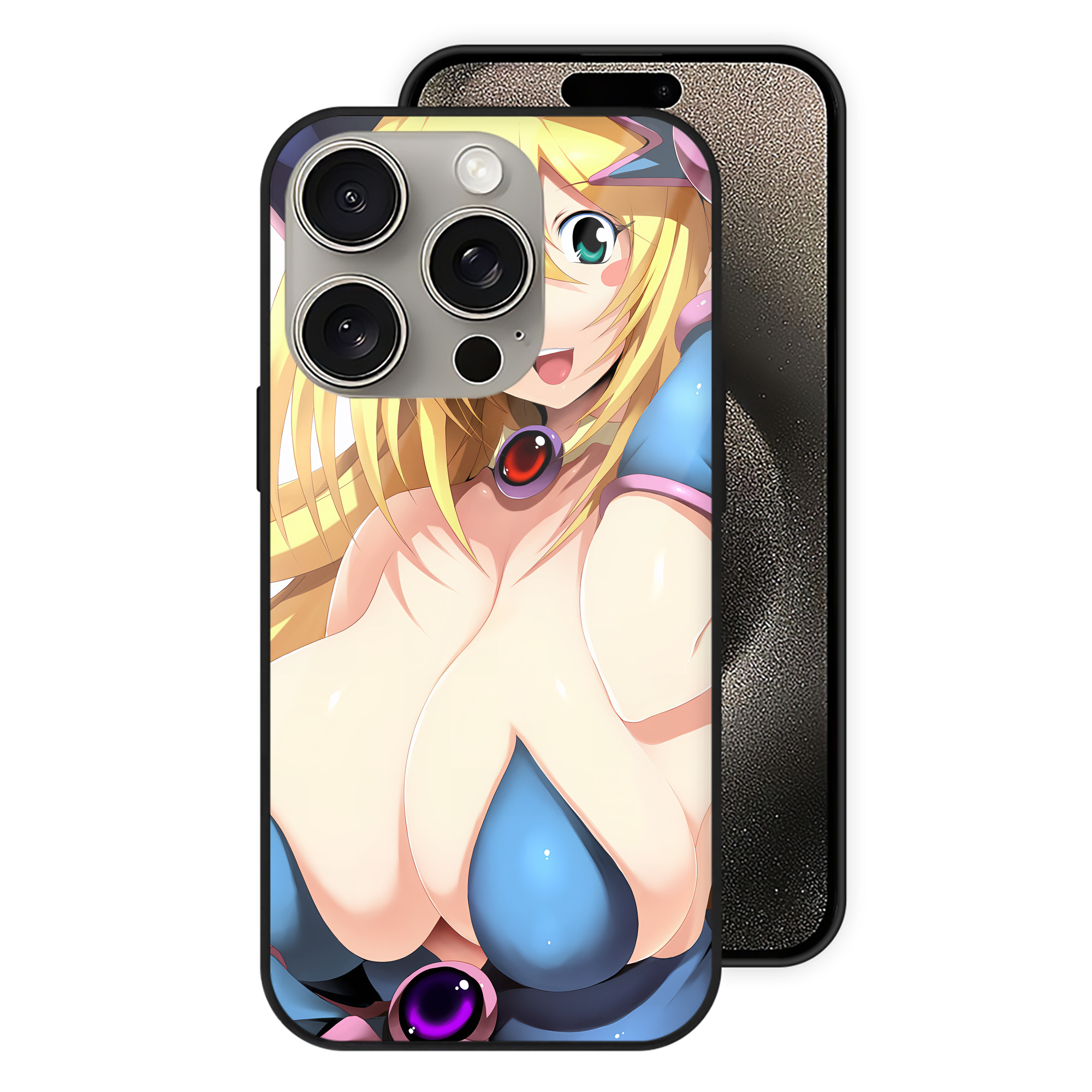 遊☆戯☆王 Yu-Gi-Oh! 【iPhone15Pro対応】スマホケース 耐衝撃＆黄変防止 背面ガラス