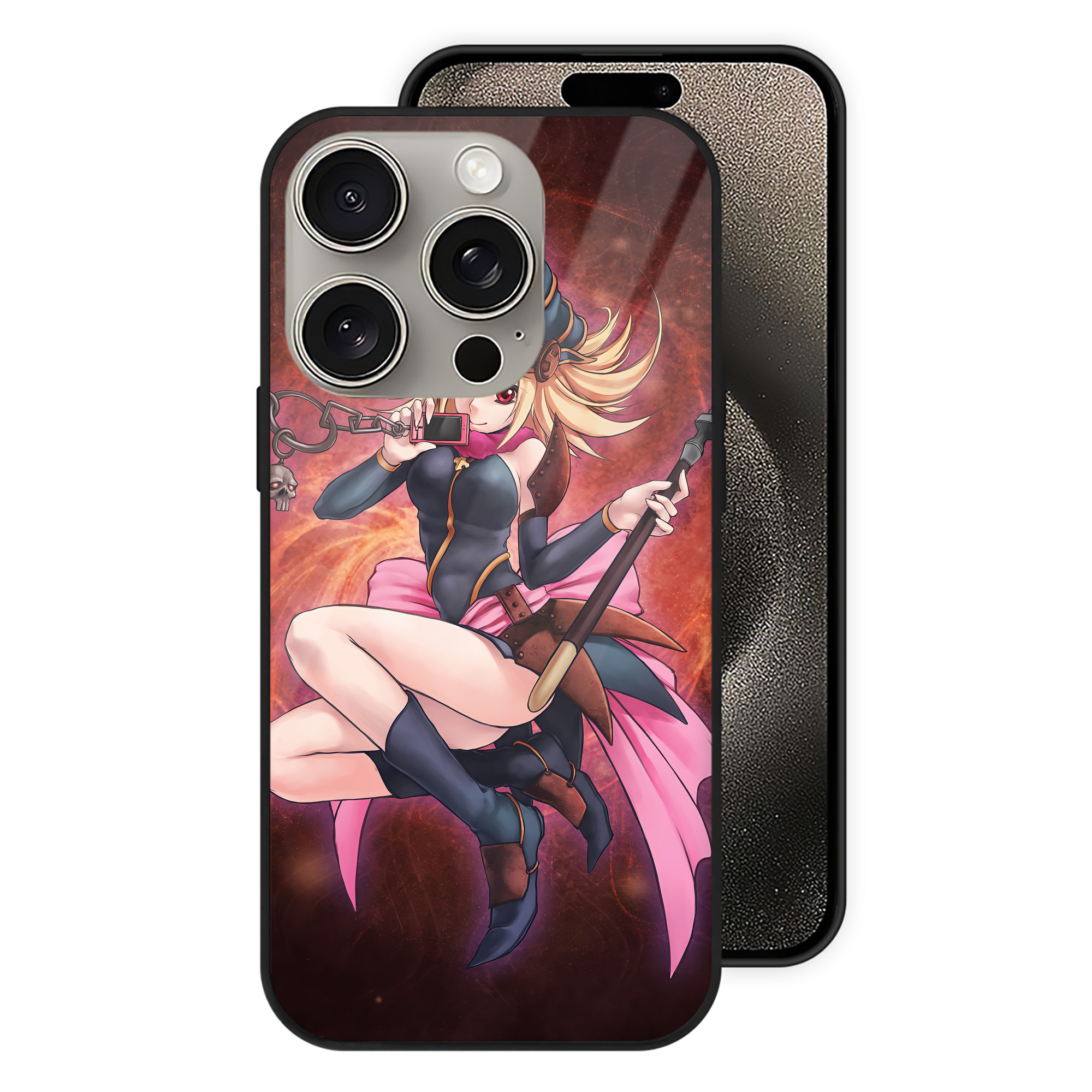 遊☆戯☆王 Yu-Gi-Oh! 【iPhone15Pro対応】スマホケース 耐衝撃＆黄変防止 背面ガラス
