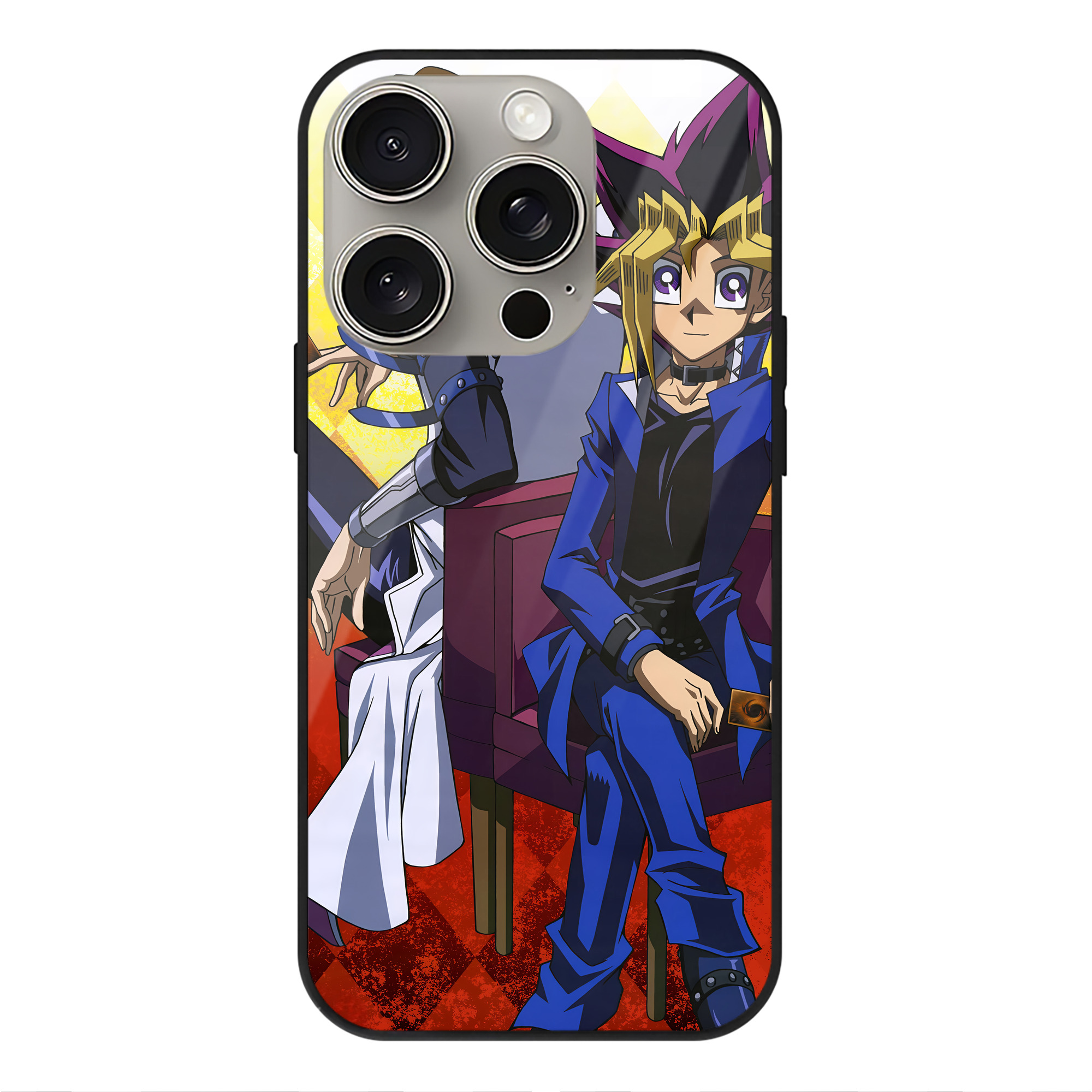 遊☆戯☆王 Yu-Gi-Oh! 【iPhone15Pro対応】スマホケース 耐衝撃＆黄変防止 背面ガラス