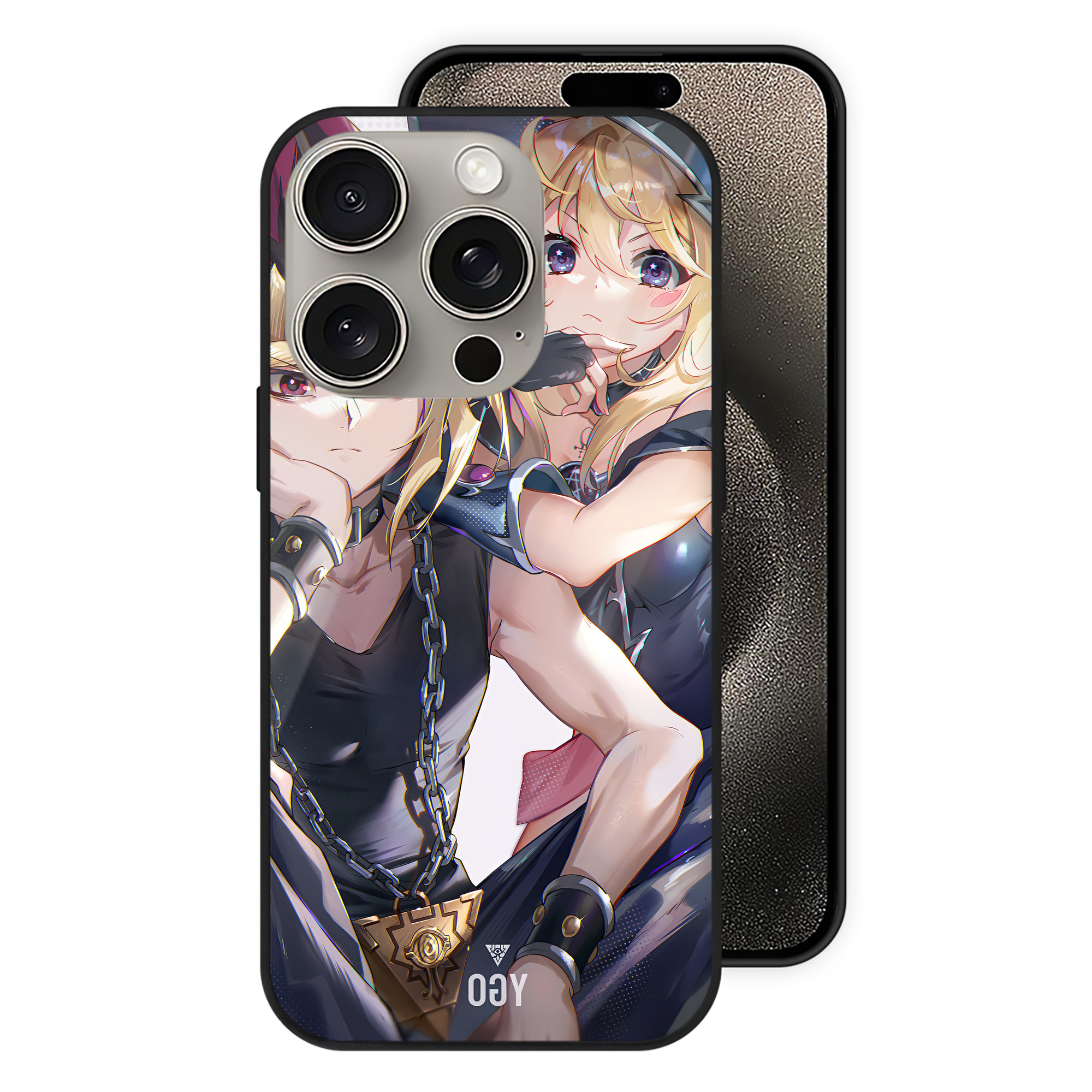 遊☆戯☆王 Yu-Gi-Oh! 【iPhone15Pro対応】スマホケース 耐衝撃＆黄変防止 背面ガラス
