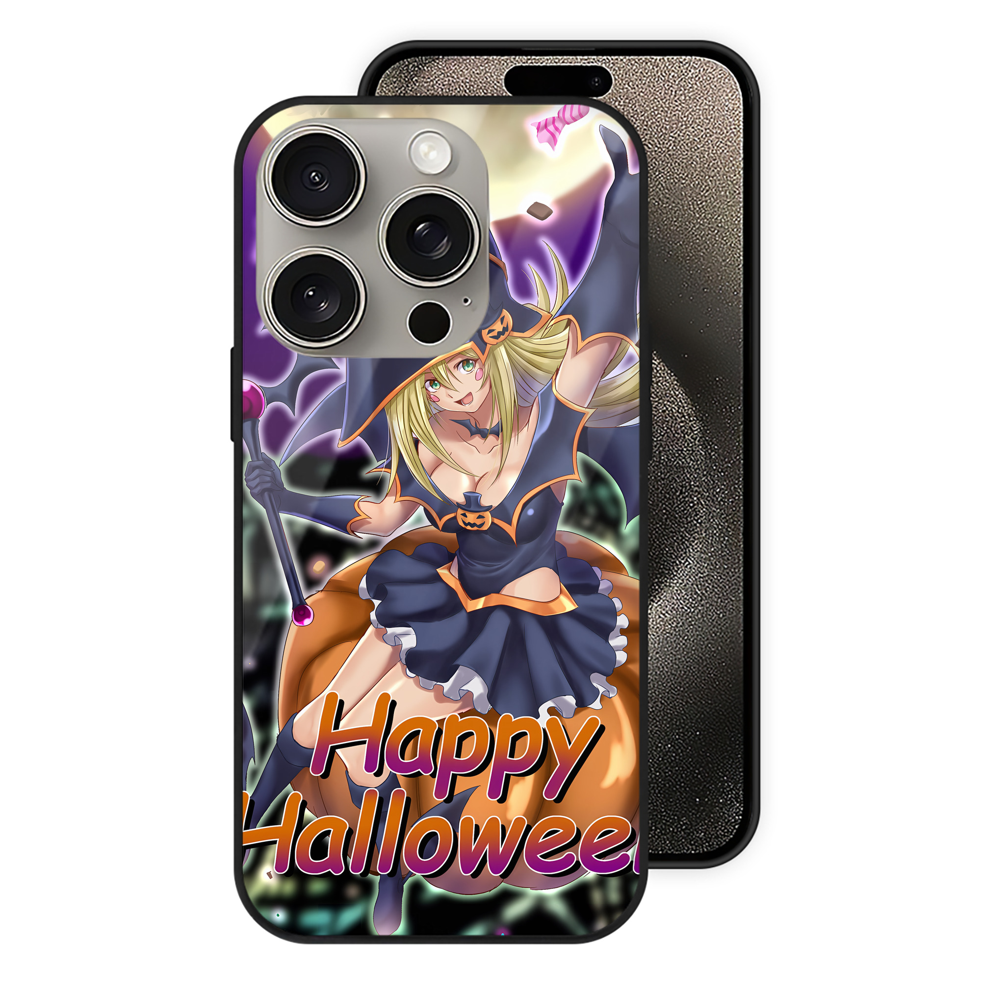 遊☆戯☆王 Yu-Gi-Oh! 【iPhone15Pro対応】スマホケース 耐衝撃＆黄変防止 背面ガラス