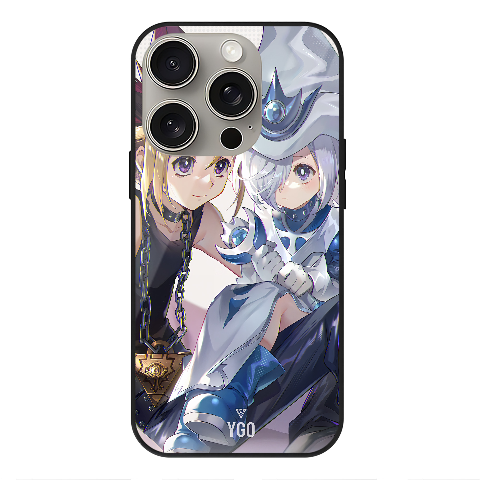 遊☆戯☆王 Yu-Gi-Oh! 【iPhone15Pro対応】スマホケース 耐衝撃＆黄変防止 背面ガラス