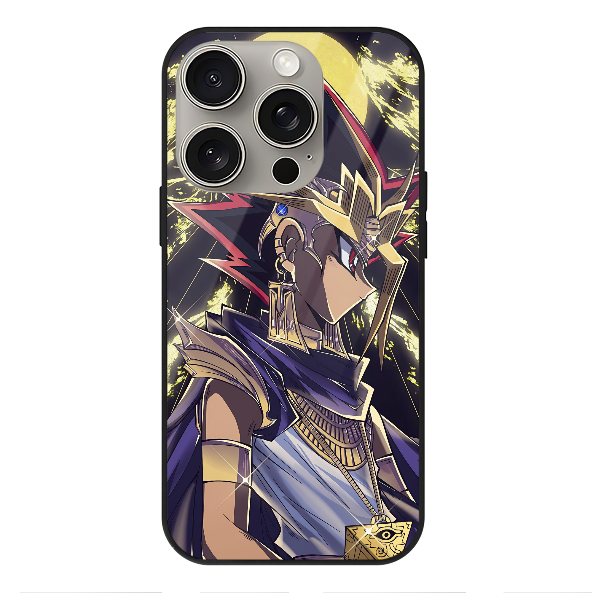 遊☆戯☆王 Yu-Gi-Oh! 【iPhone15Pro対応】スマホケース 耐衝撃＆黄変防止 背面ガラス