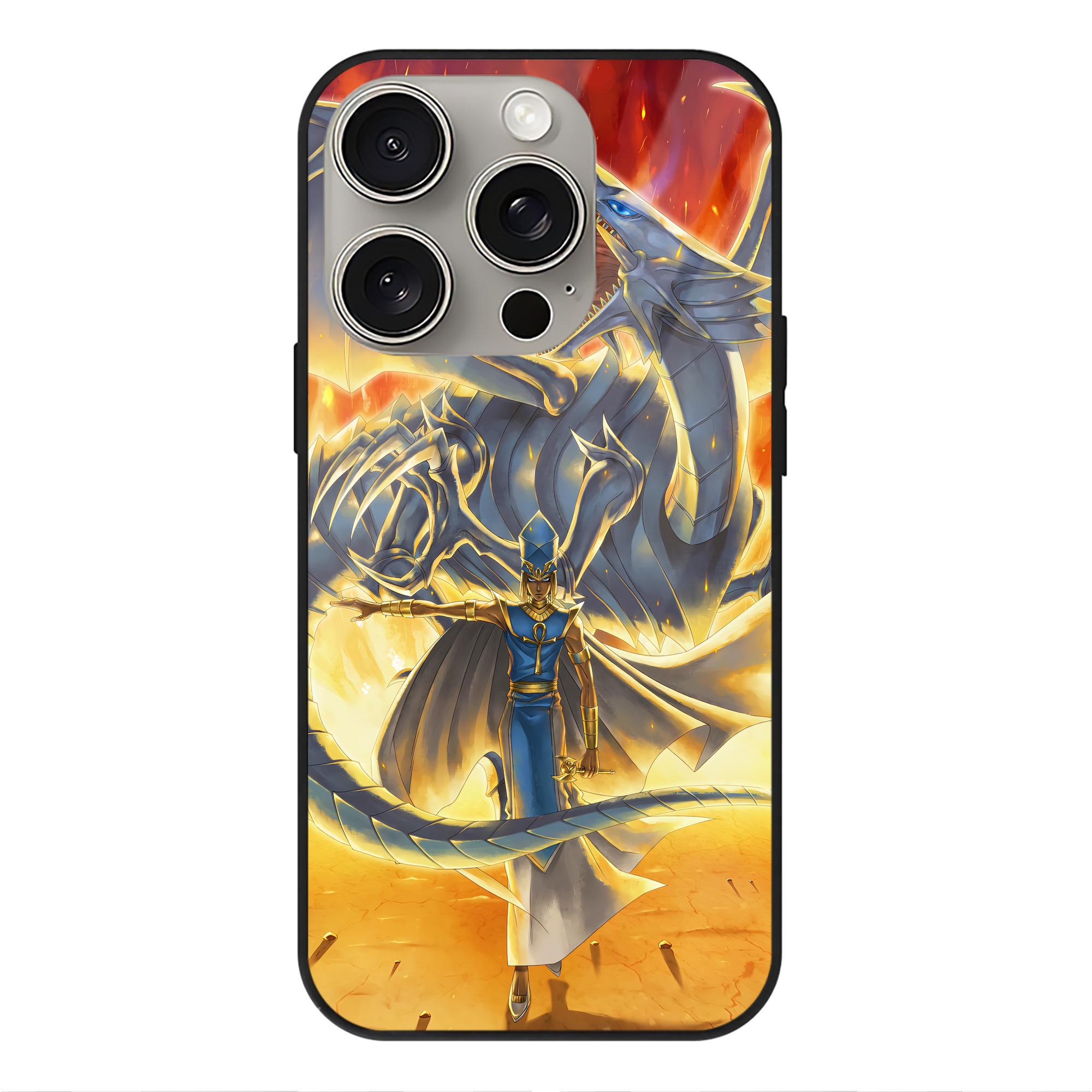 遊☆戯☆王 Yu-Gi-Oh! 【iPhone15Pro対応】スマホケース 耐衝撃＆黄変防止 背面ガラス