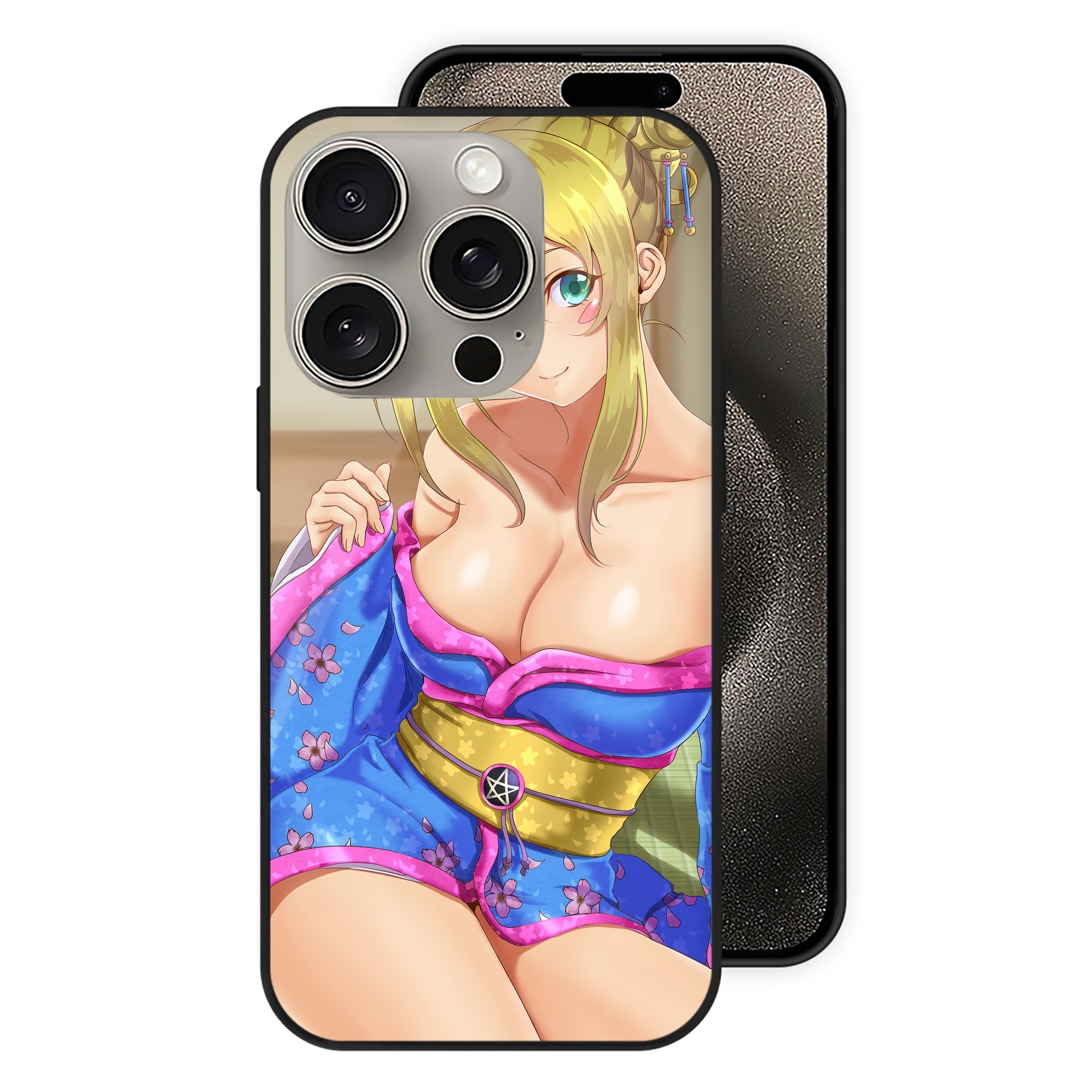 遊☆戯☆王 Yu-Gi-Oh! 【iPhone15Pro対応】スマホケース 耐衝撃＆黄変防止 背面ガラス