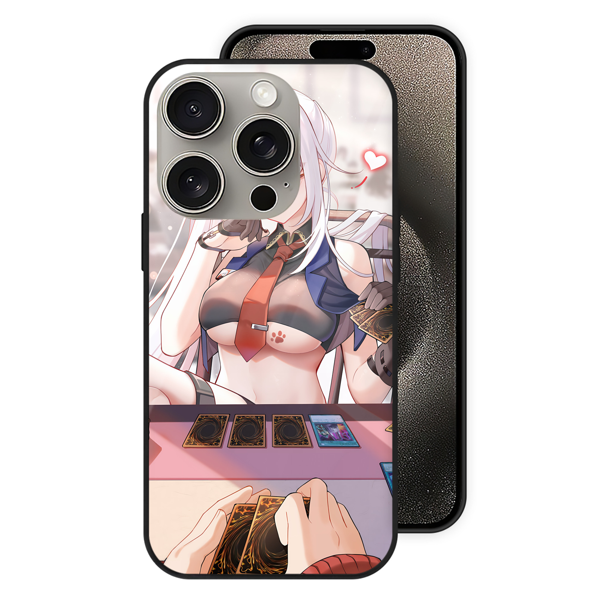 （画像用） 遊☆戯☆王 Yu-Gi-Oh! 【iPhone15Pro対応】スマホケース 耐衝撃＆黄変防止 背面ガラス