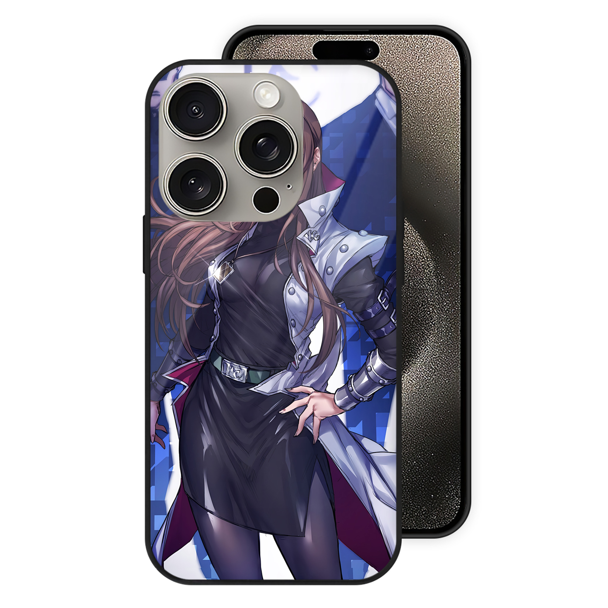 遊☆戯☆王 Yu-Gi-Oh! 【iPhone15Pro対応】スマホケース 耐衝撃＆黄変防止 背面ガラス