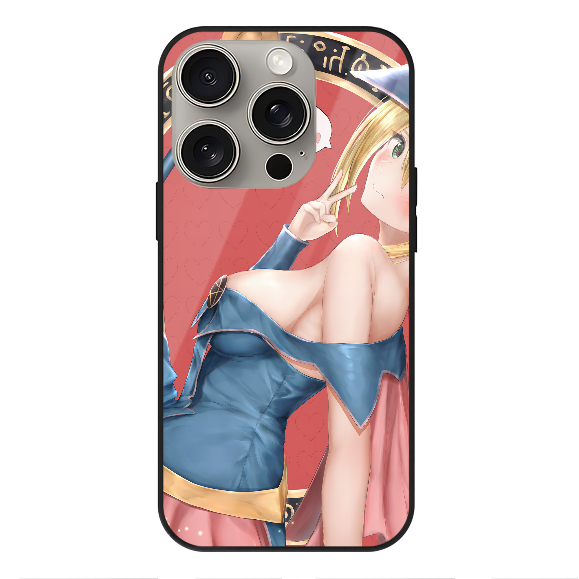 （画像用） 遊☆戯☆王 Yu-Gi-Oh! 【iPhone15Pro対応】スマホケース 耐衝撃＆黄変防止 背面ガラス