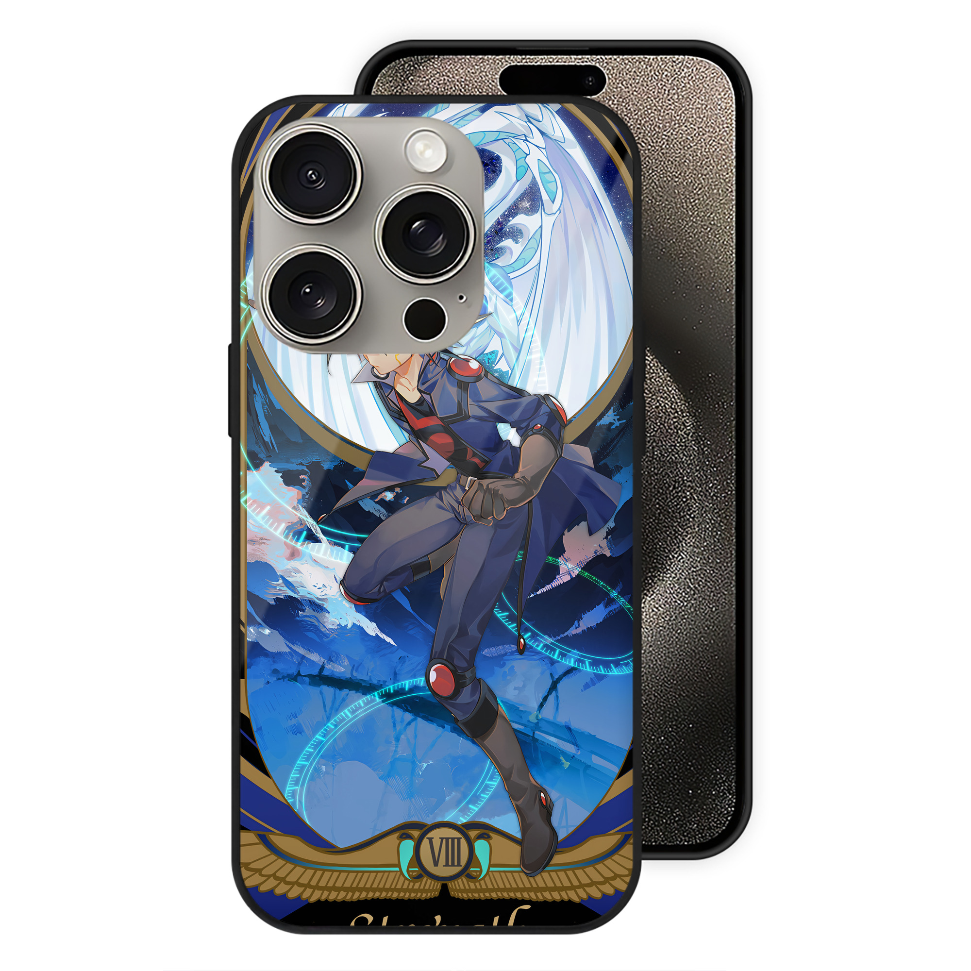 遊☆戯☆王 Yu-Gi-Oh! 【iPhone15Pro対応】スマホケース 耐衝撃＆黄変防止 背面ガラス