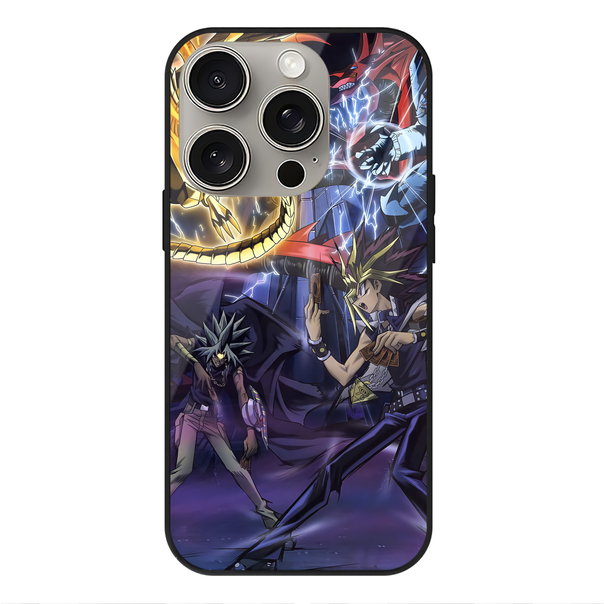 遊☆戯☆王 Yu-Gi-Oh! 【iPhone15Pro対応】スマホケース 耐衝撃＆黄変防止 背面ガラス