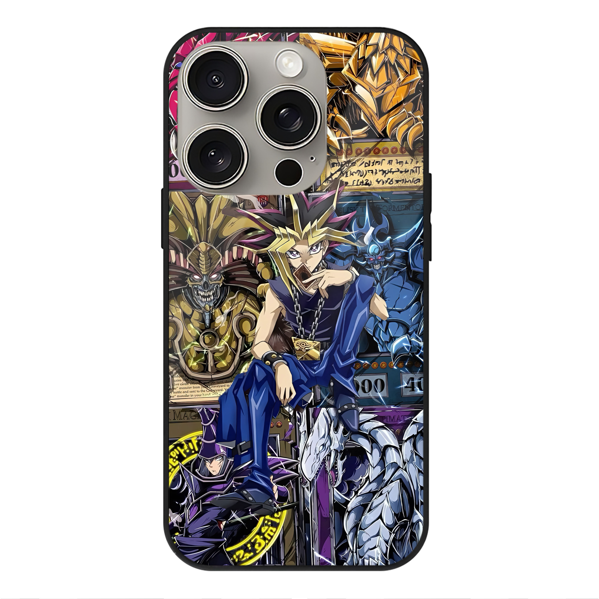 遊☆戯☆王 Yu-Gi-Oh! 【iPhone15Pro対応】スマホケース 耐衝撃＆黄変防止 背面ガラス