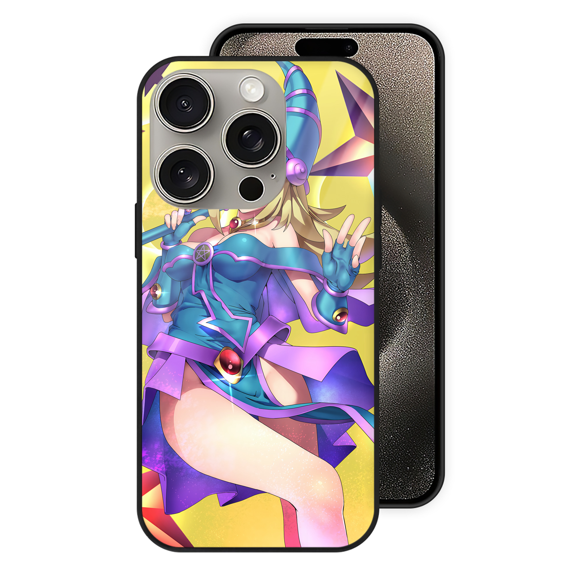 遊☆戯☆王 Yu-Gi-Oh! 【iPhone15Pro対応】スマホケース 耐衝撃＆黄変防止 背面ガラス
