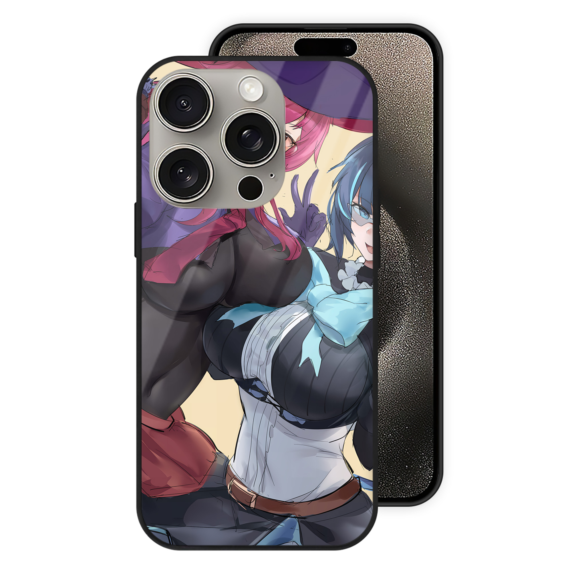 遊☆戯☆王 Yu-Gi-Oh! 【iPhone15Pro対応】スマホケース 耐衝撃＆黄変防止 背面ガラス