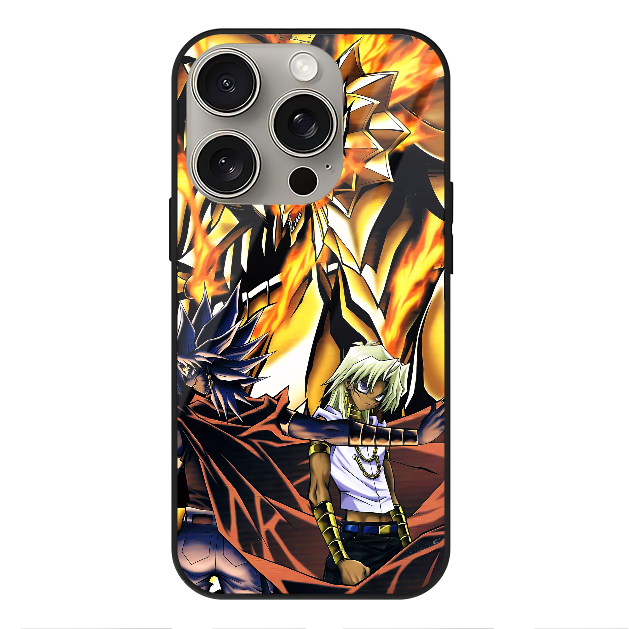 遊☆戯☆王 Yu-Gi-Oh! 【iPhone15Pro対応】スマホケース 耐衝撃＆黄変防止 背面ガラス