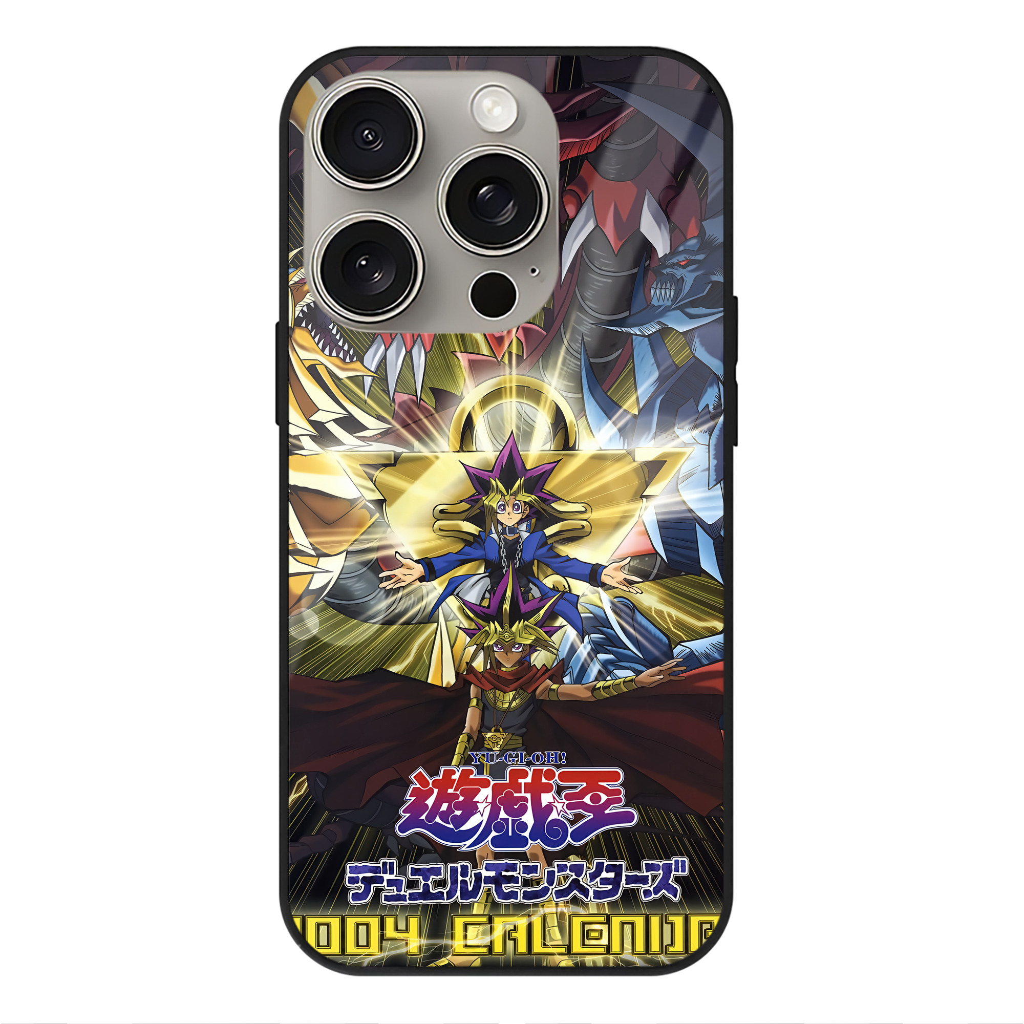 遊☆戯☆王 Yu-Gi-Oh! 【iPhone15Pro対応】スマホケース 耐衝撃＆黄変防止 背面ガラス