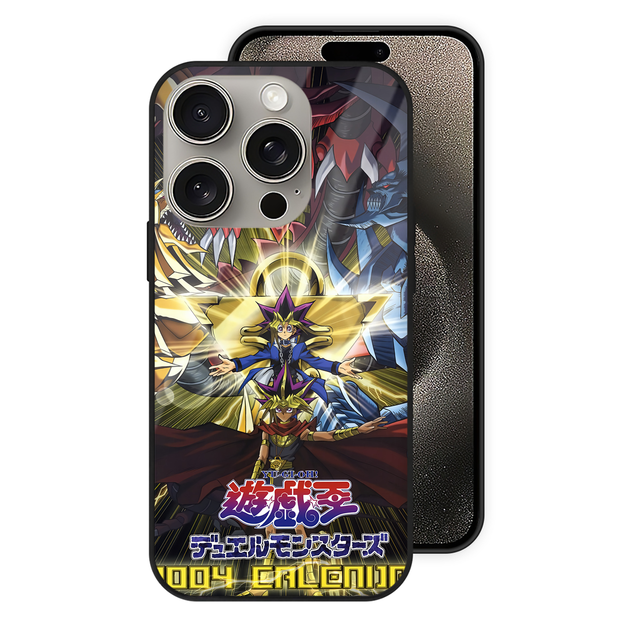 遊☆戯☆王 Yu-Gi-Oh! 【iPhone15Pro対応】スマホケース 耐衝撃＆黄変防止 背面ガラス