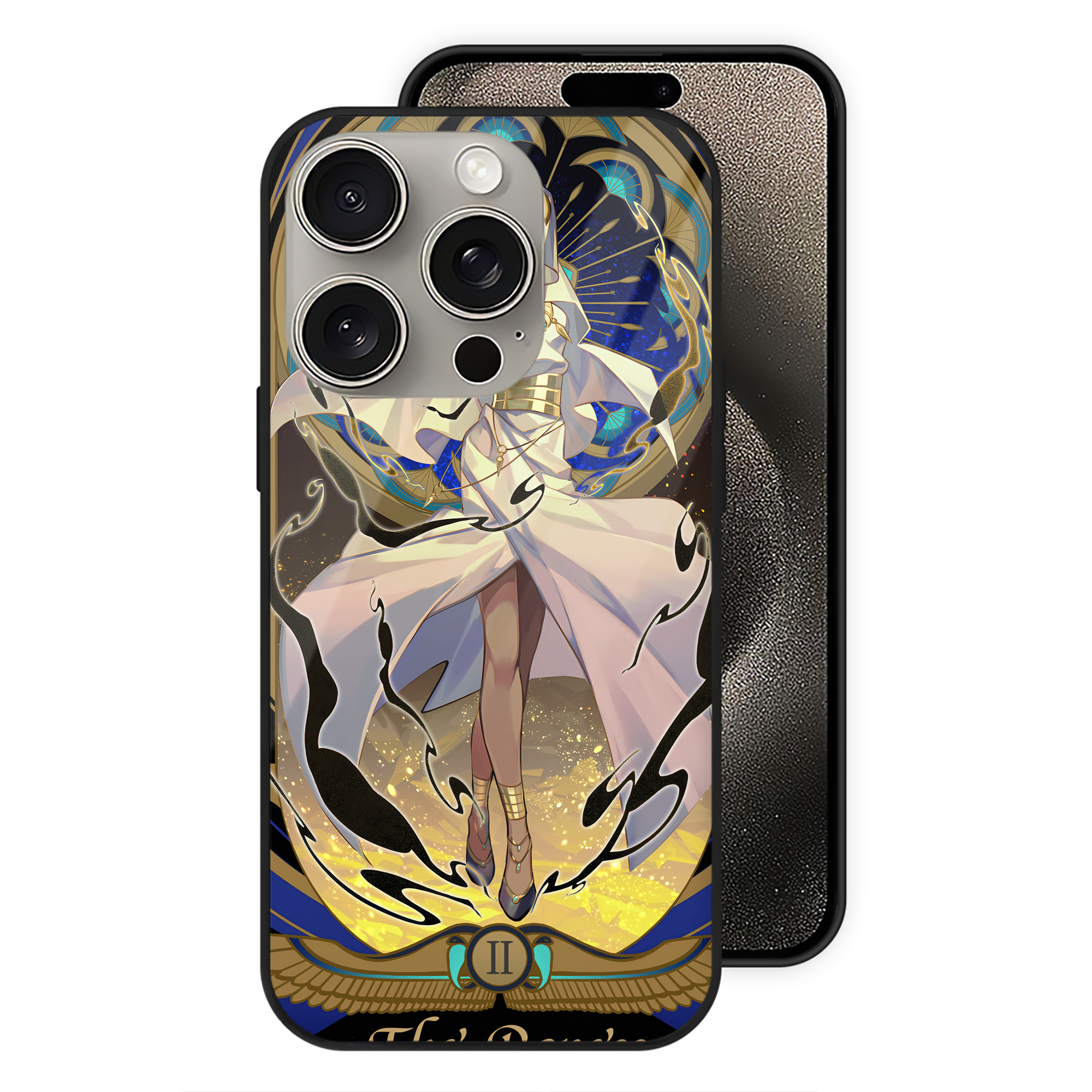 （画像用） 遊☆戯☆王 Yu-Gi-Oh! 【iPhone15Pro対応】スマホケース 耐衝撃＆黄変防止 背面ガラス
