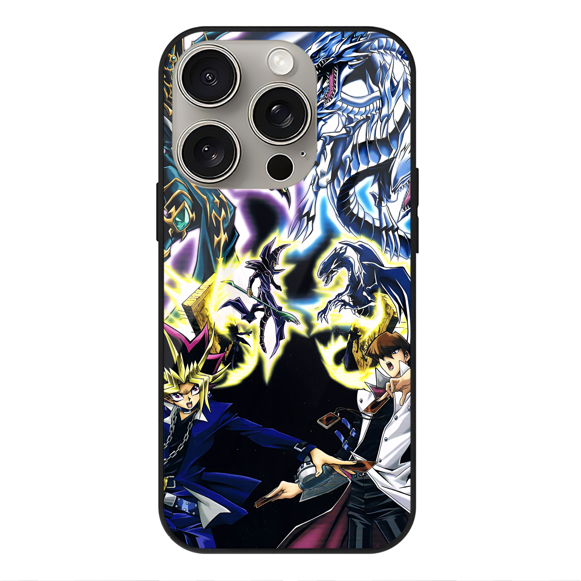 遊☆戯☆王 Yu-Gi-Oh! 【iPhone15Pro対応】スマホケース 耐衝撃＆黄変防止 背面ガラス