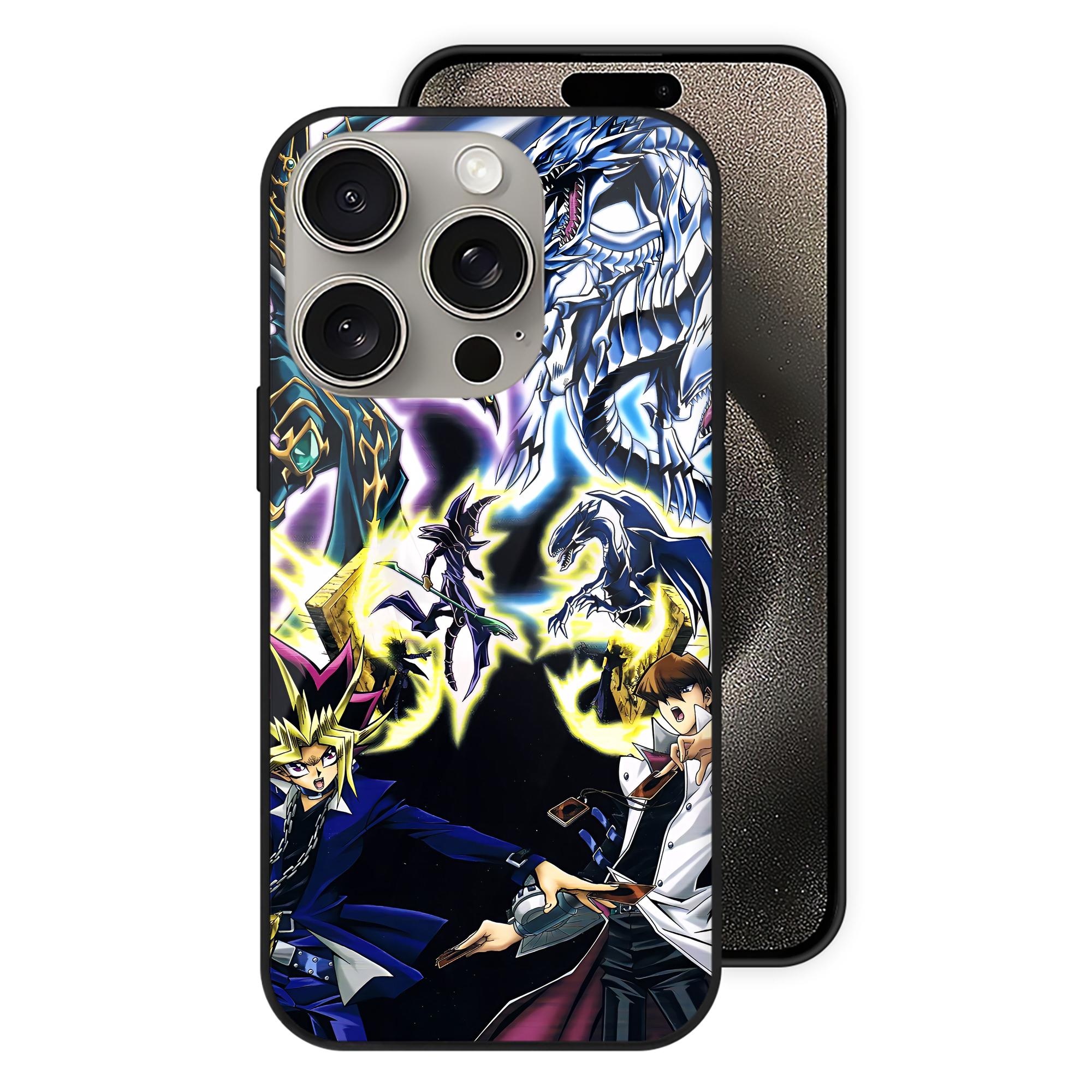 遊☆戯☆王 Yu-Gi-Oh! 【iPhone15Pro対応】スマホケース 耐衝撃＆黄変防止 背面ガラス