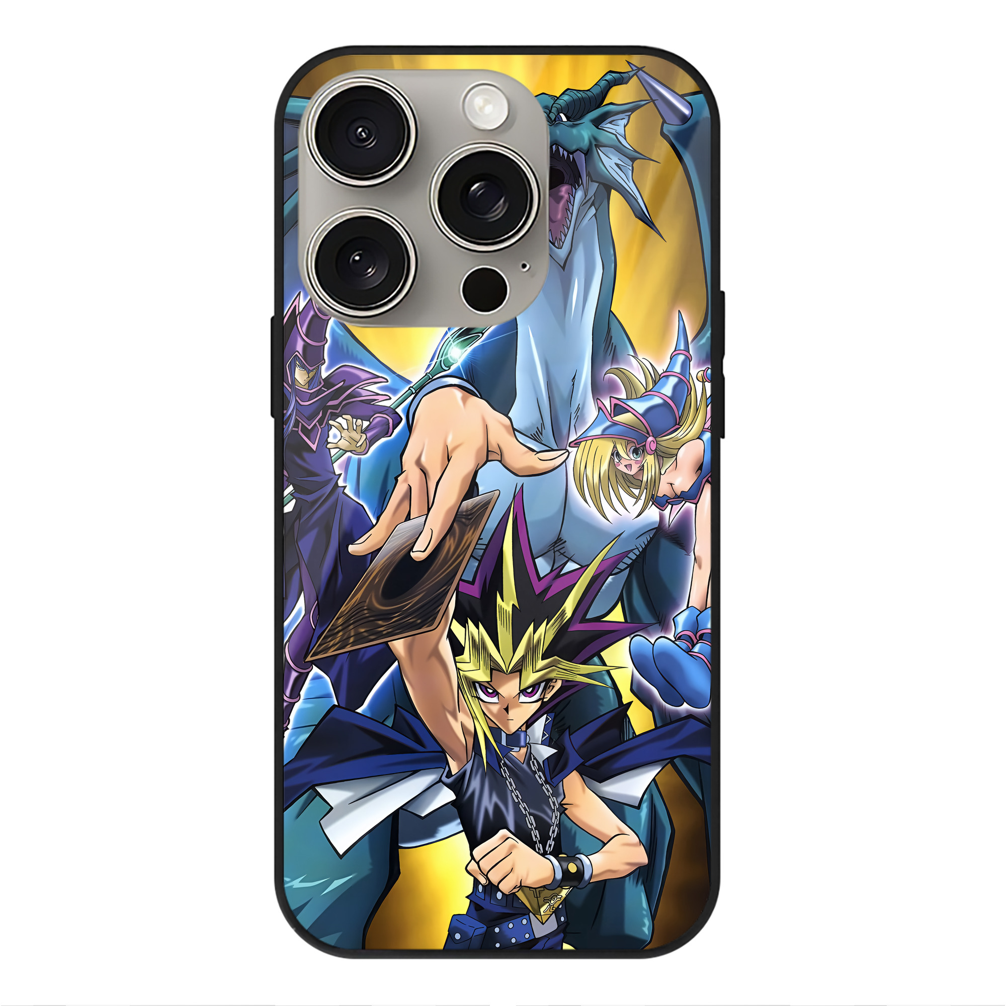 遊☆戯☆王 Yu-Gi-Oh! 【iPhone15Pro対応】スマホケース 耐衝撃＆黄変防止 背面ガラス